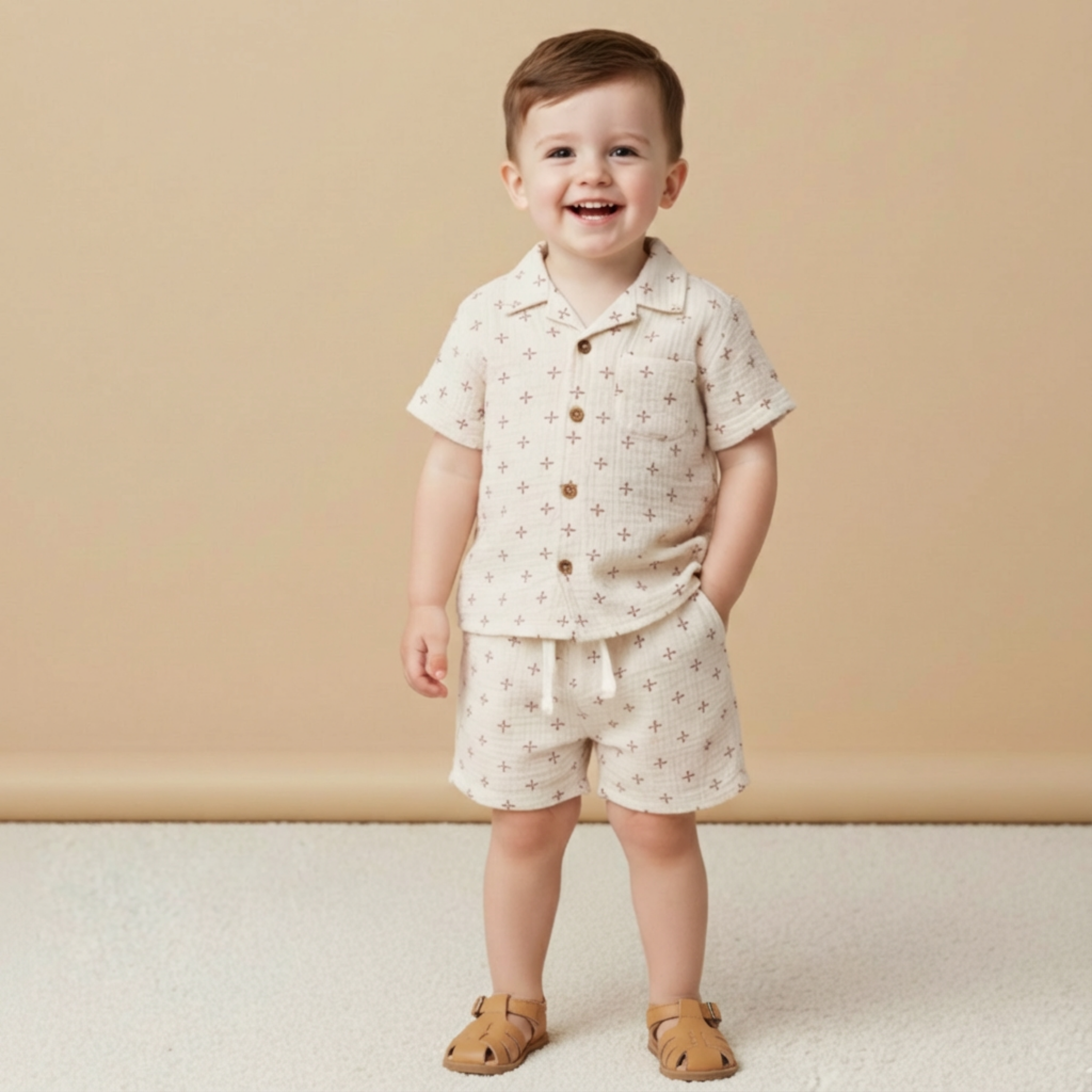 Makemake Organics - Organic Shirt & Shorts Set - Cross