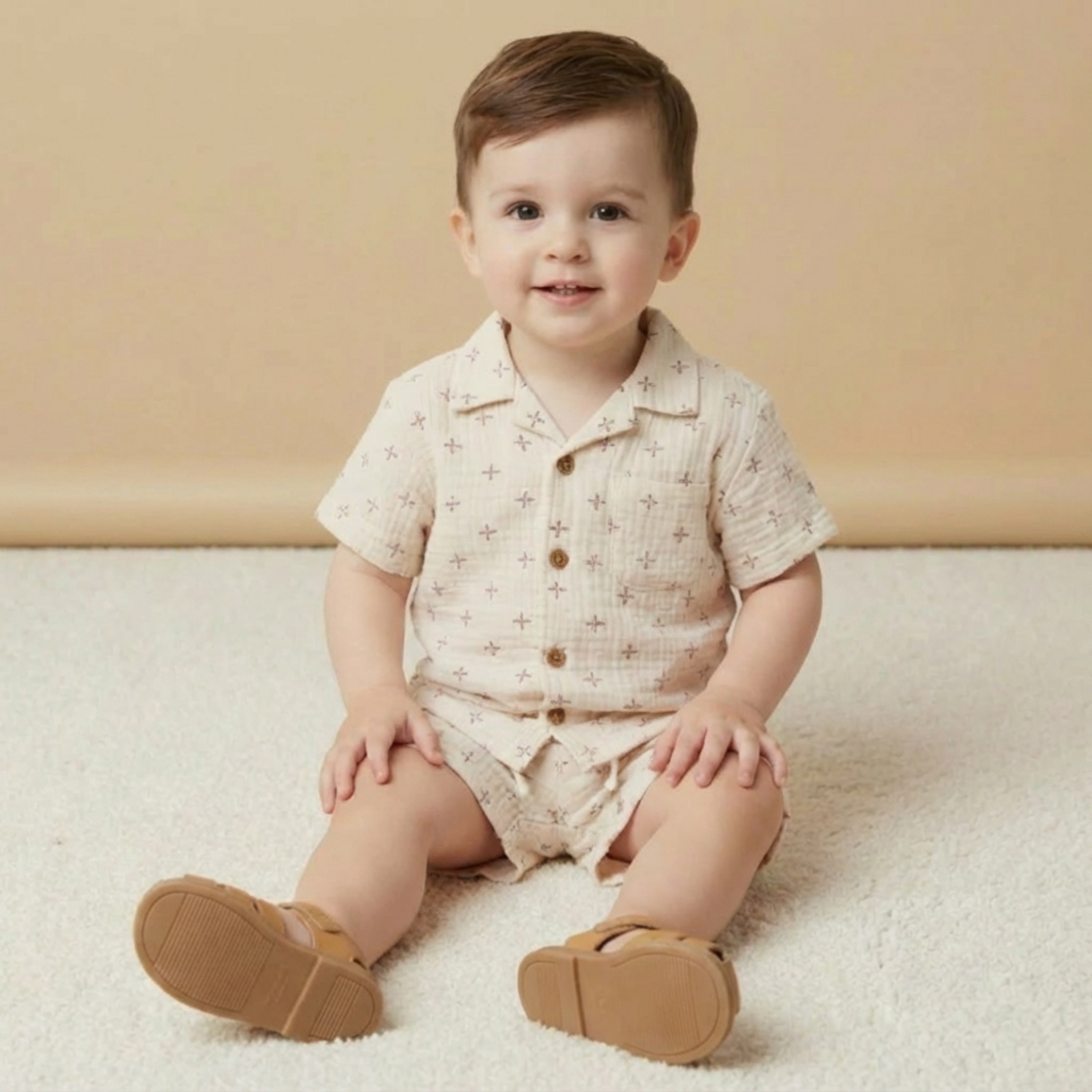 Makemake Organics - Organic Shirt & Shorts Set - Cross