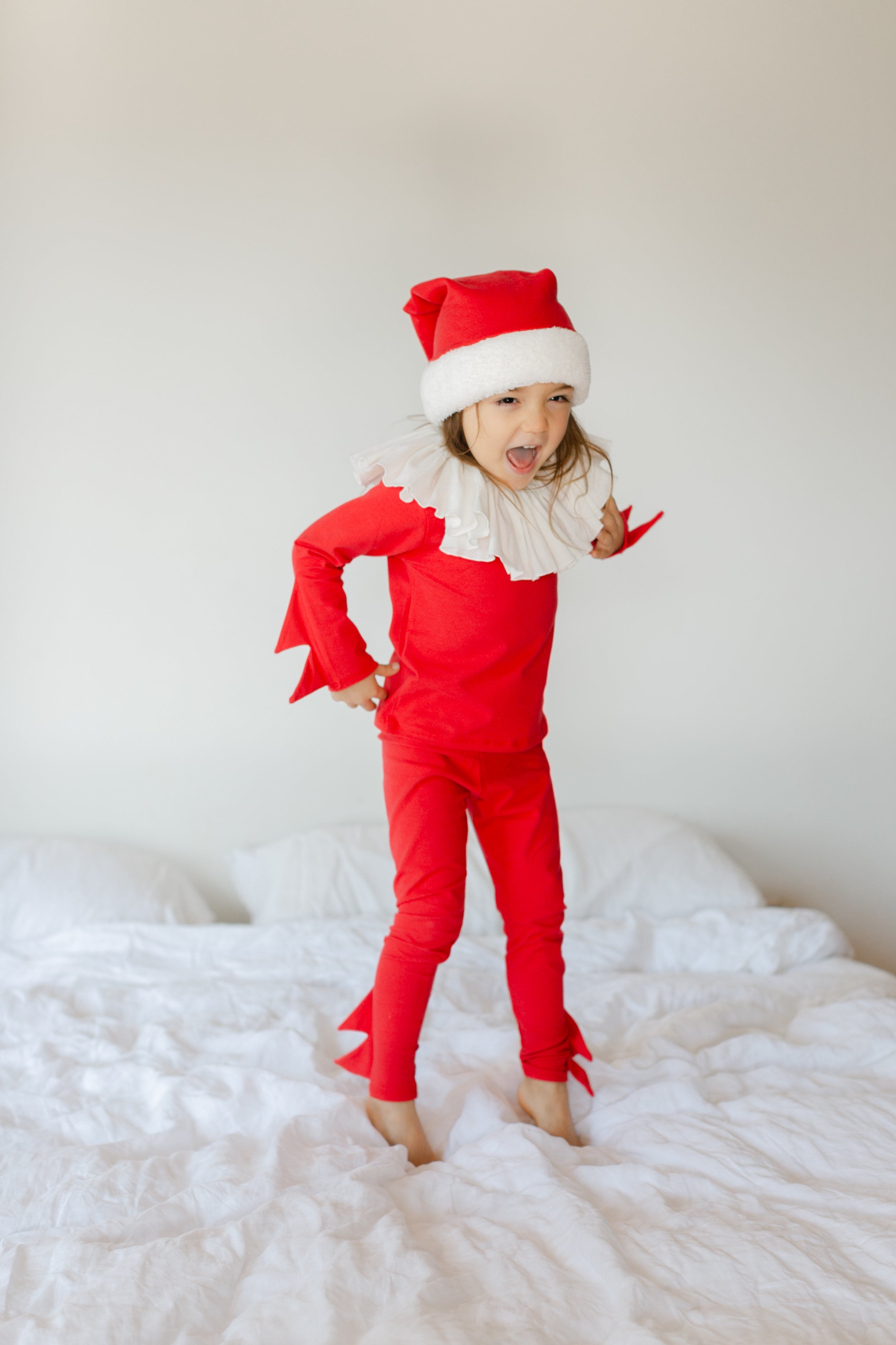 Band of the Wild Red Holiday Elf Pajama Costume, Santa Costume