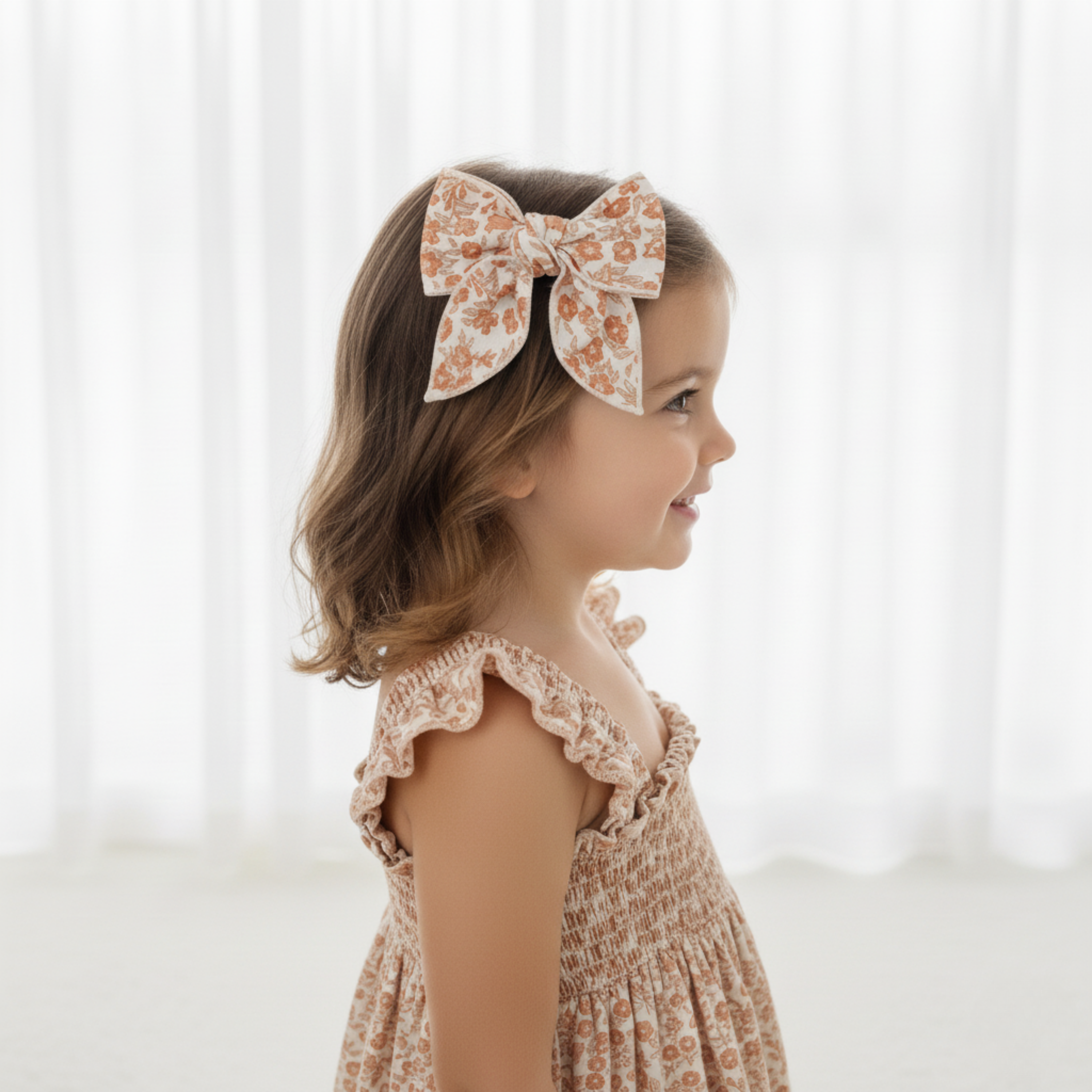 Makemake Organics - Organic Hair Bow Clip - Sienna