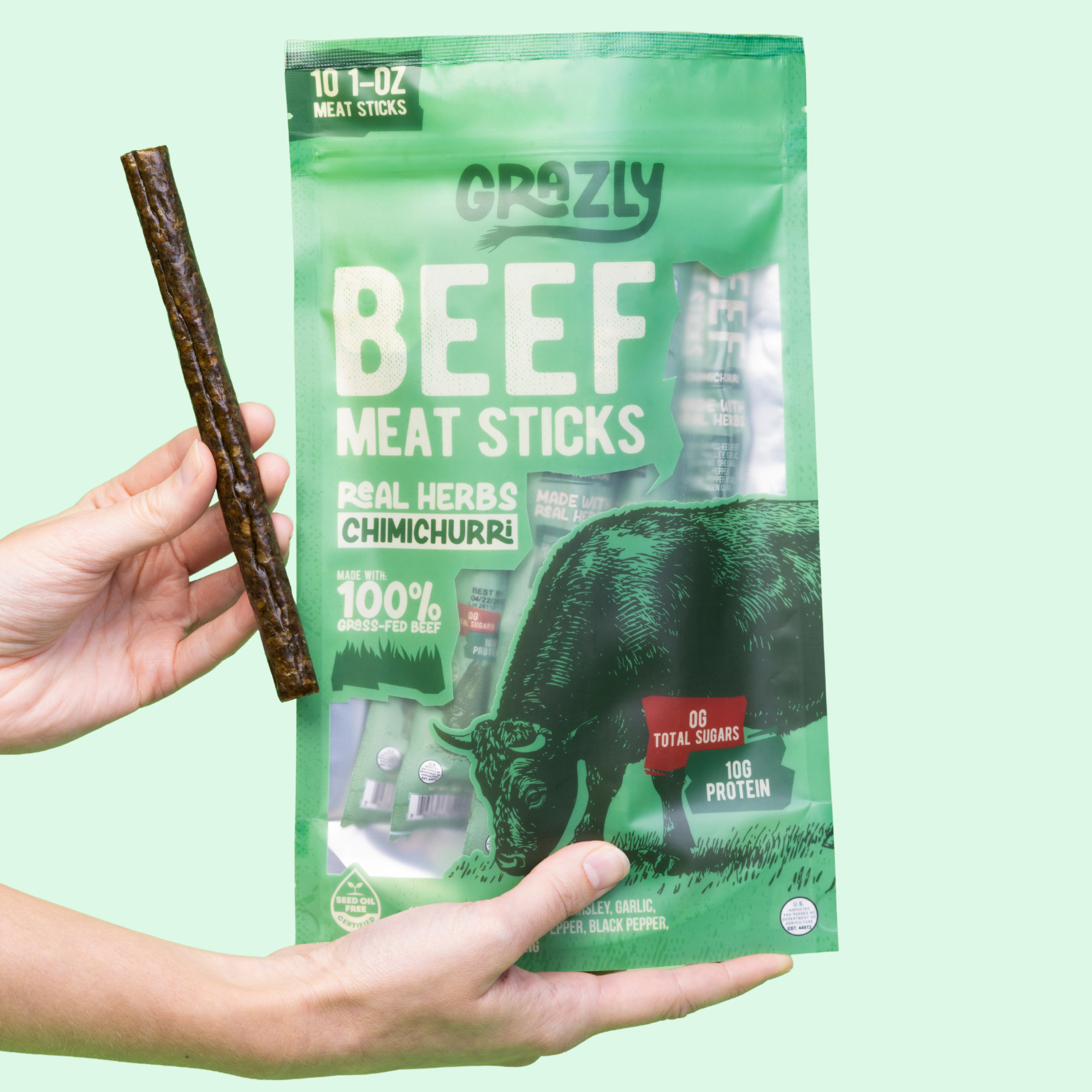 Grazly Chimichurri Beef Meat Sticks