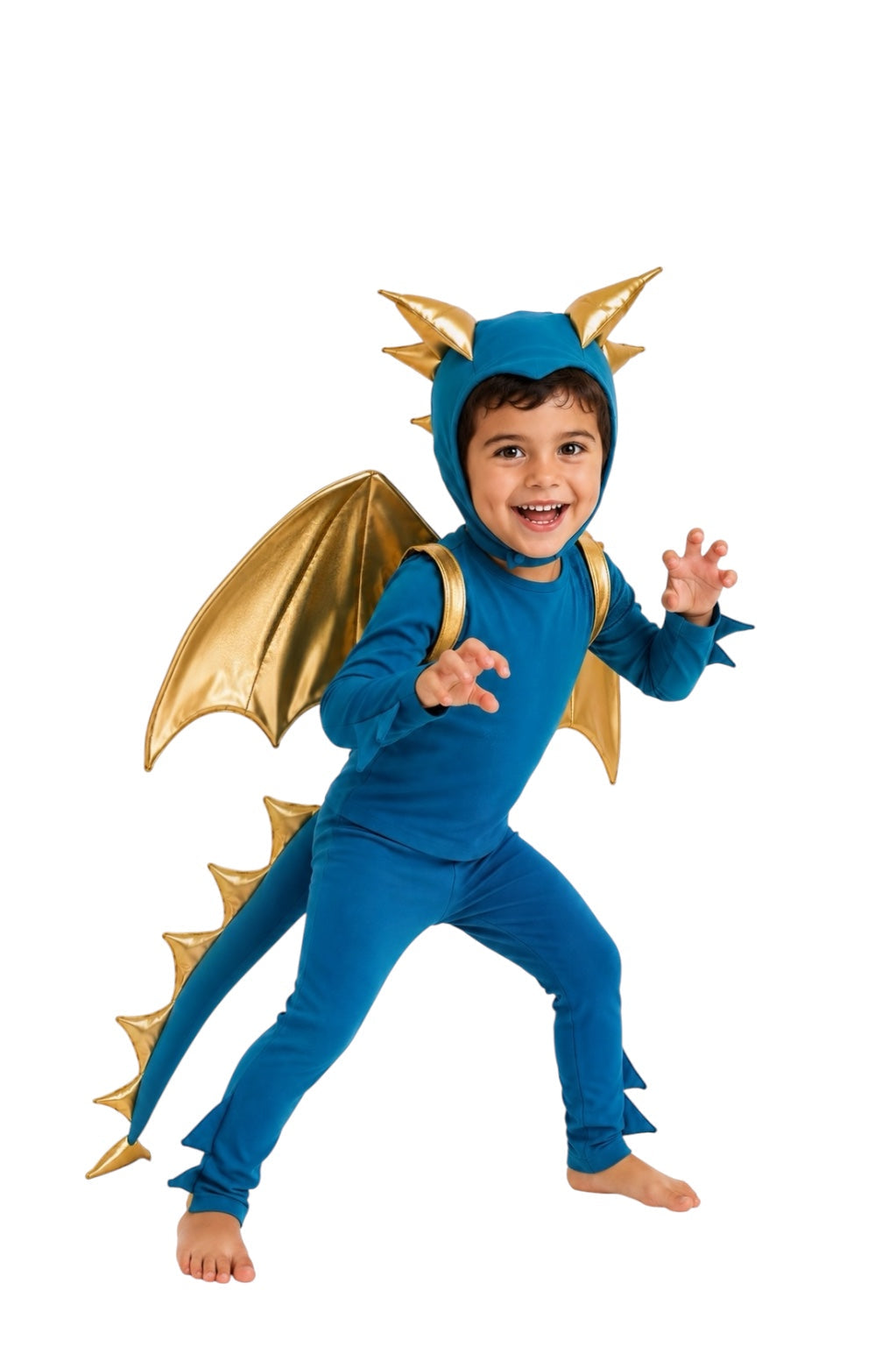 Band of the Wild Jade Blue and Gold Dragon Costume