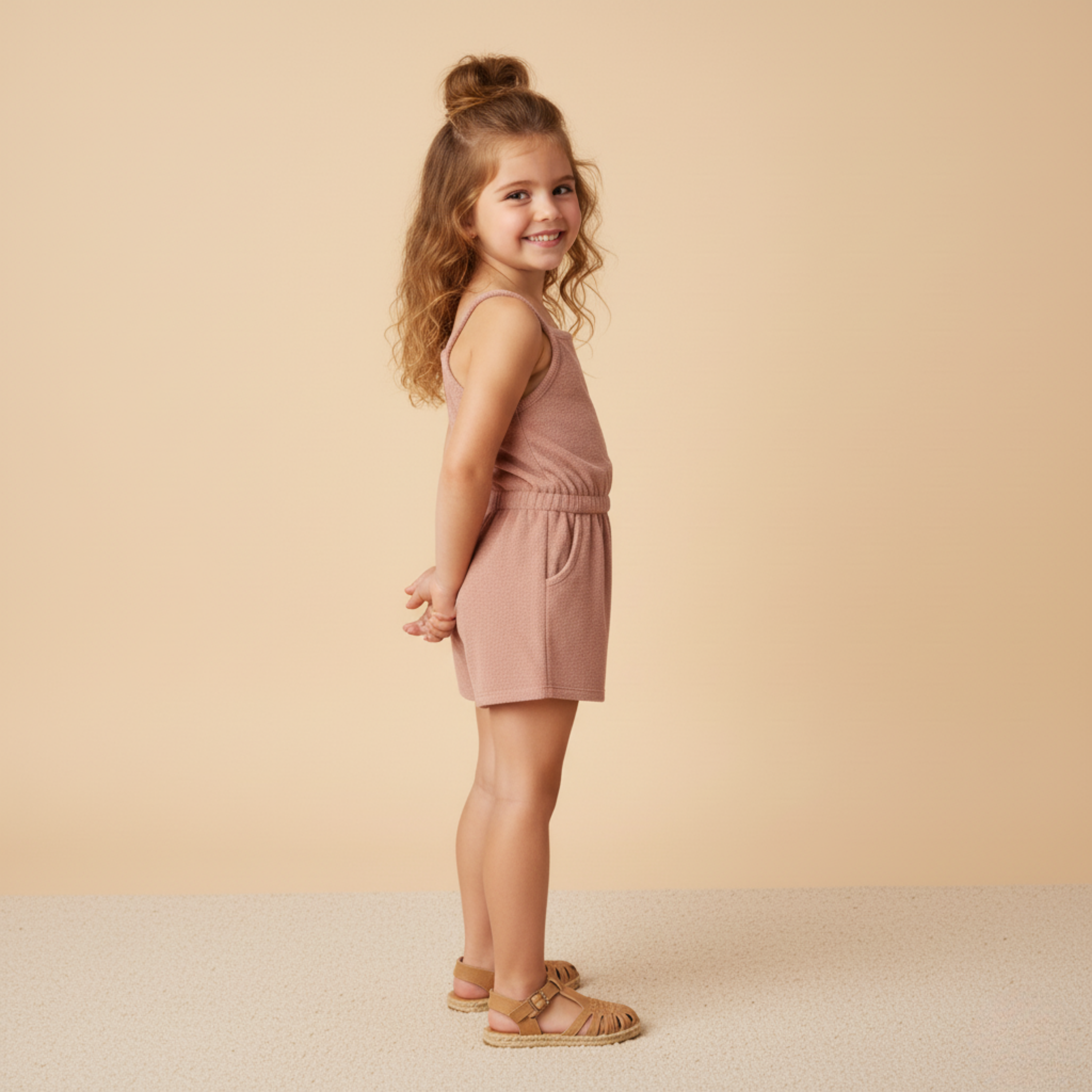 Makemake Organics - Organic Tank Romper - Clay