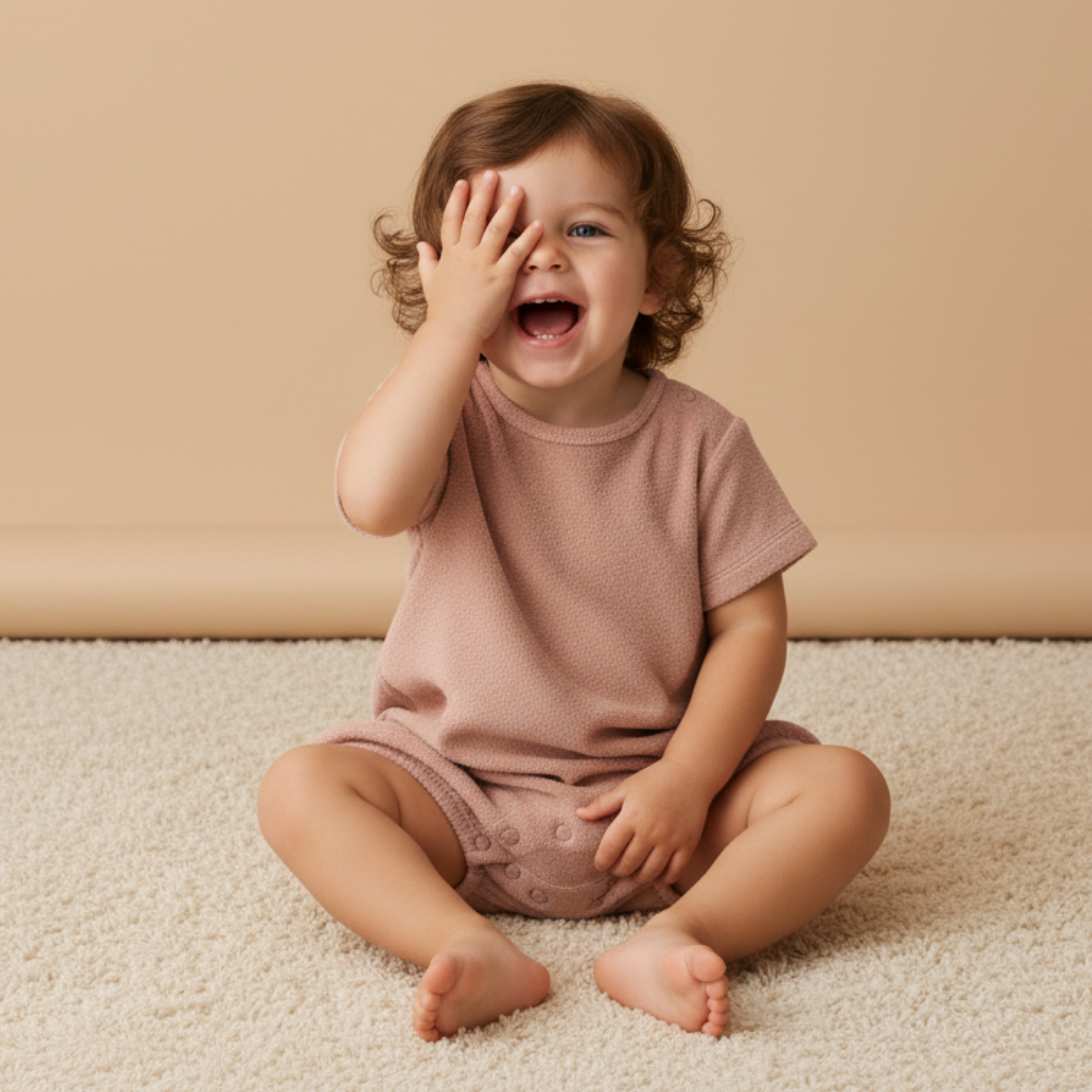 Makemake Organics - Organic Short Romper - Clay