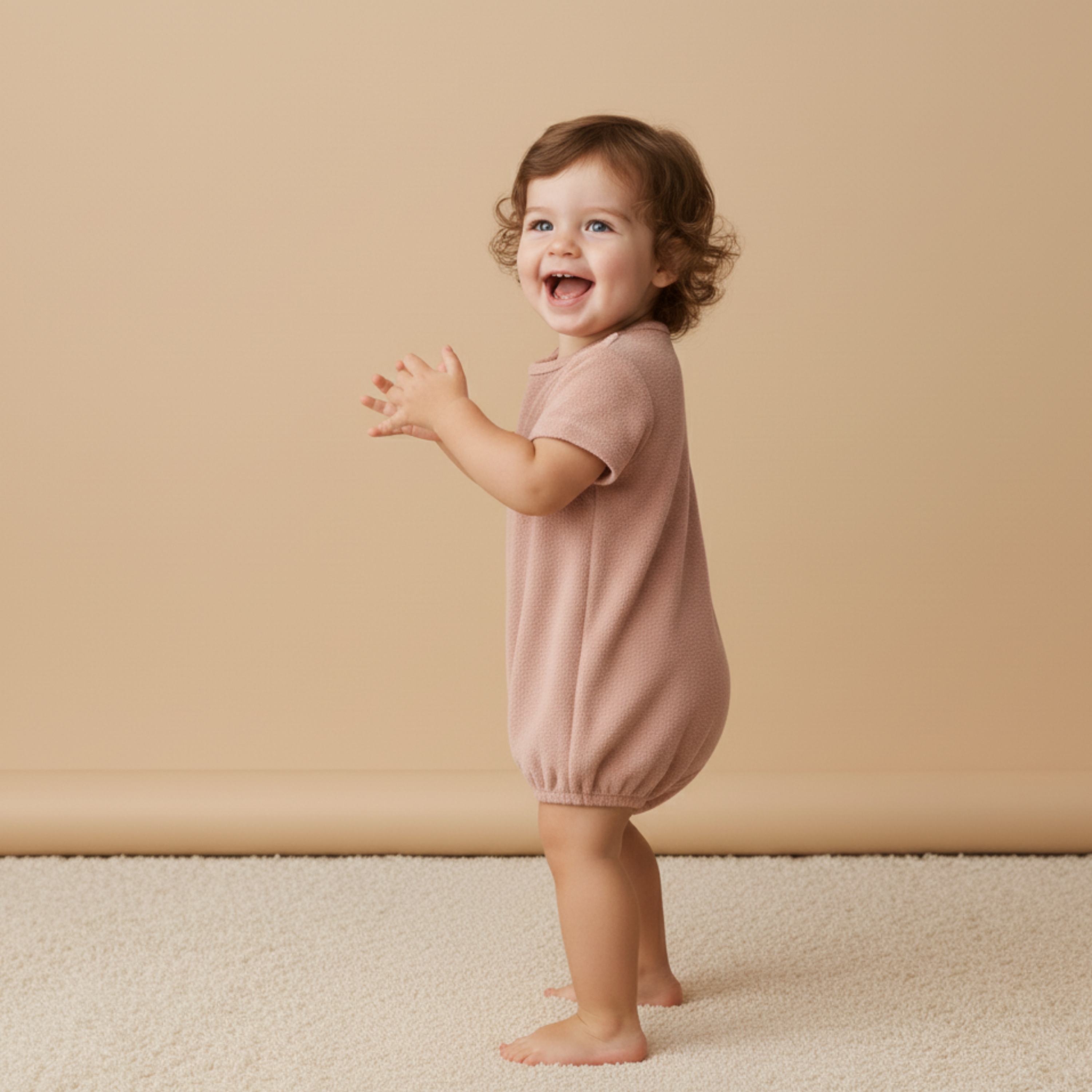 Makemake Organics - Organic Short Romper - Clay