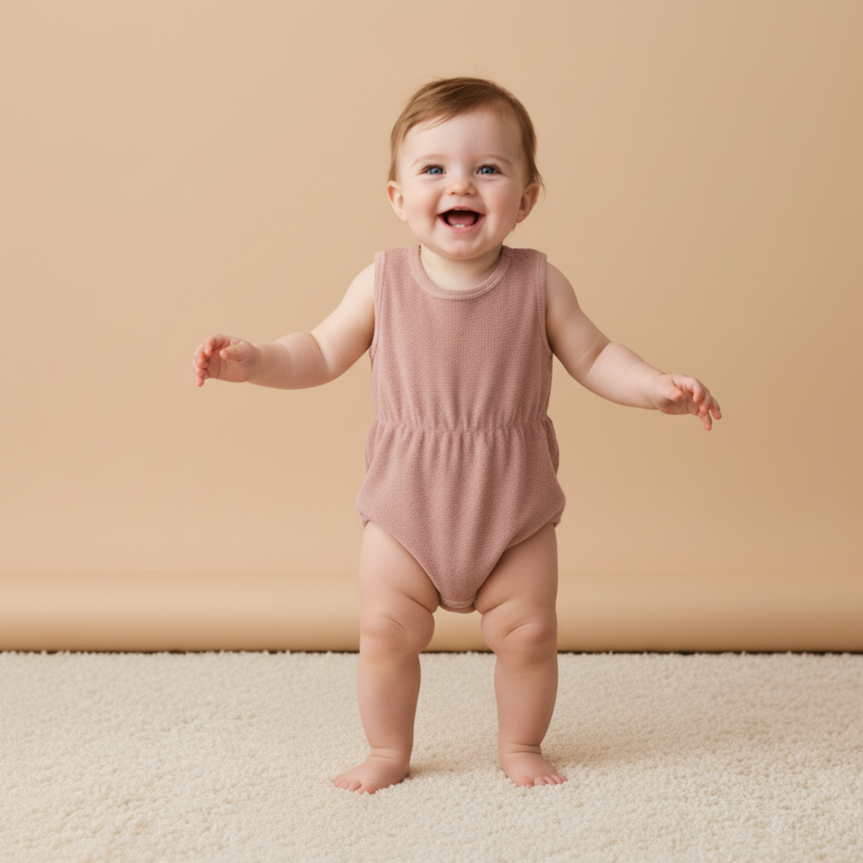 Makemake Organics - Organic Clinch Romper - Clay