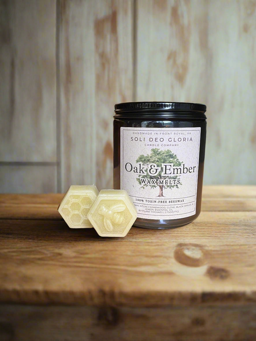 Soli Deo Gloria Candle Company Beeswax Wax Melts | Natural Essential Oil Wax Melts