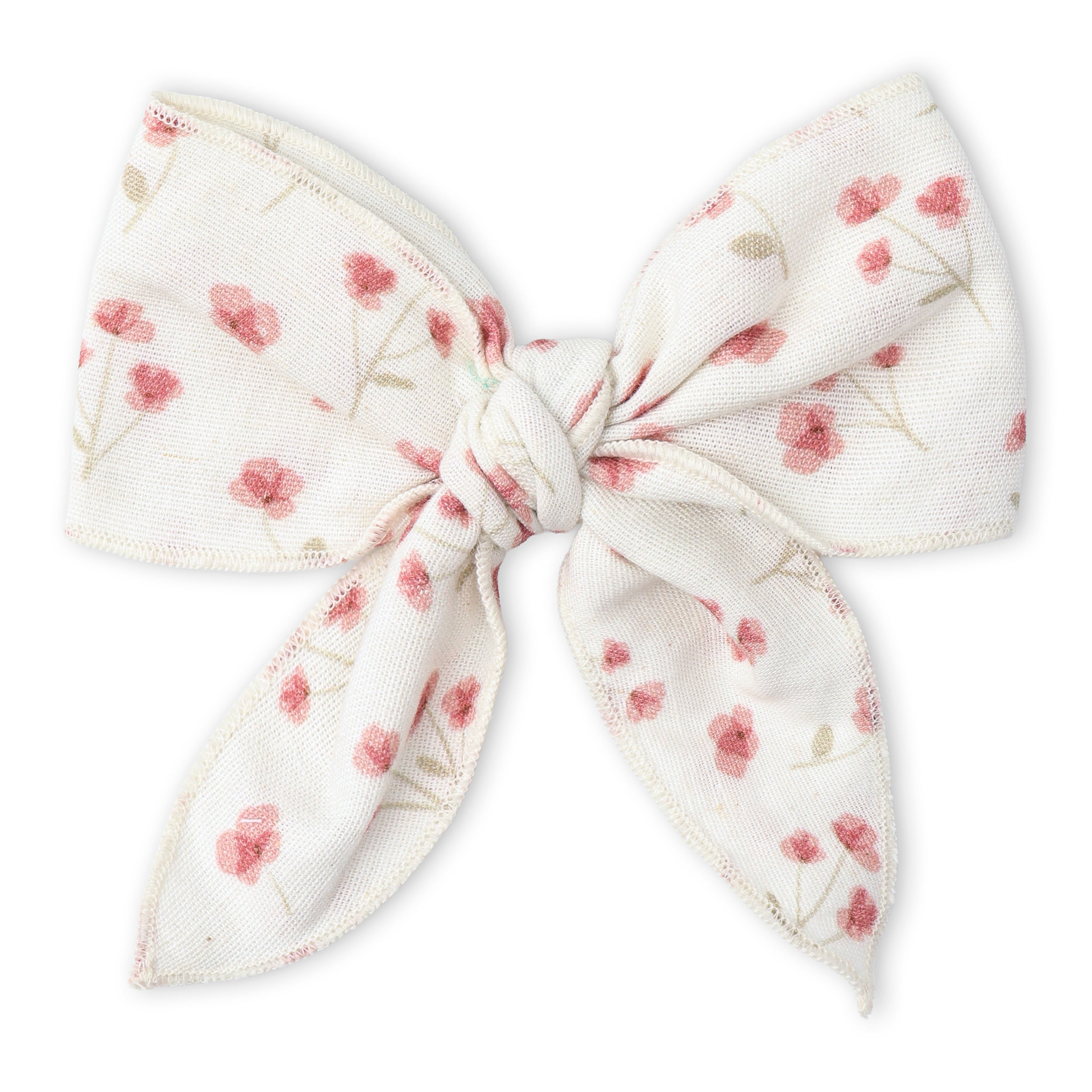 Makemake Organics - Organic Hair Bow Clip - Pink  Bloom
