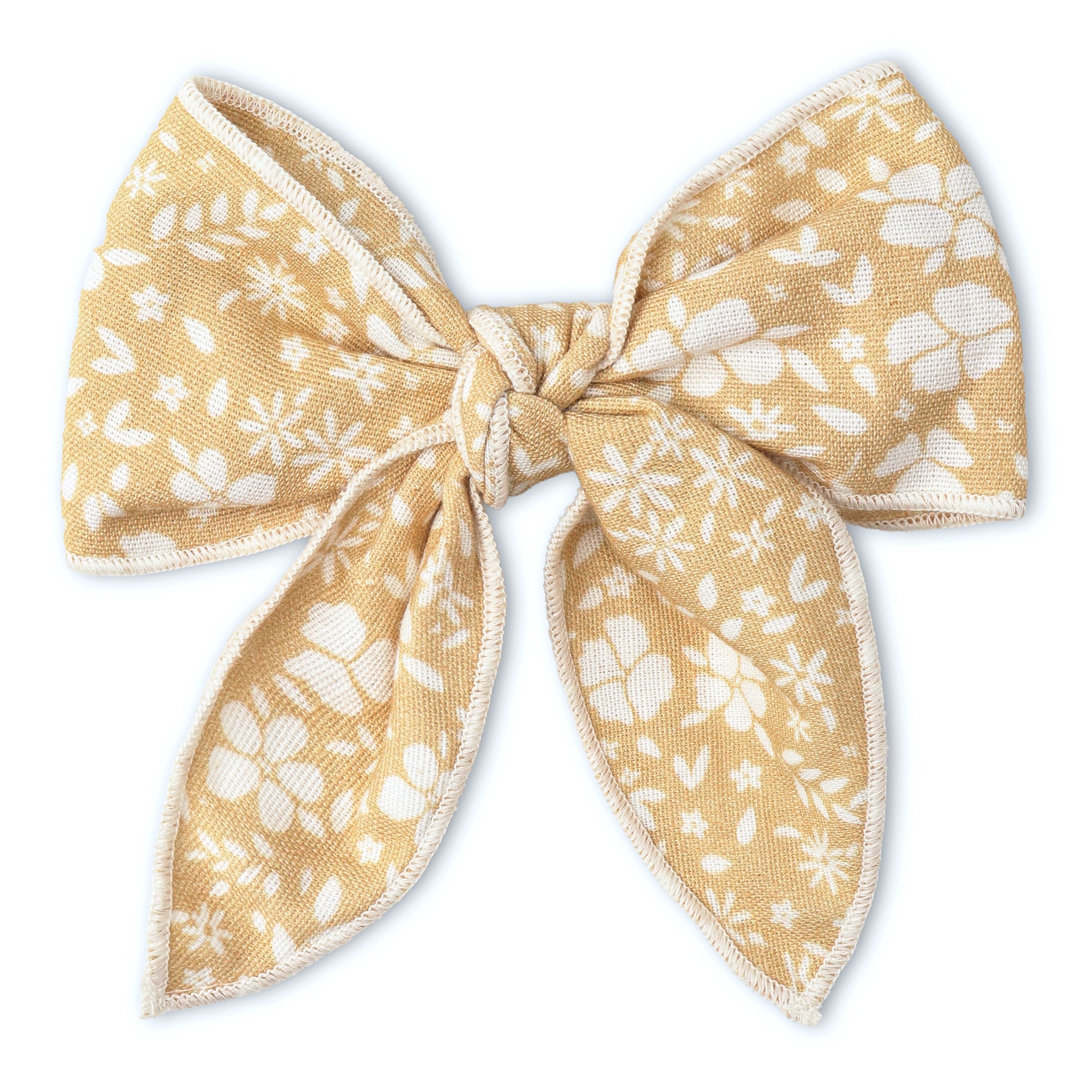 Makemake Organics - Organic Hair Bow Clip - Yellow Blossom