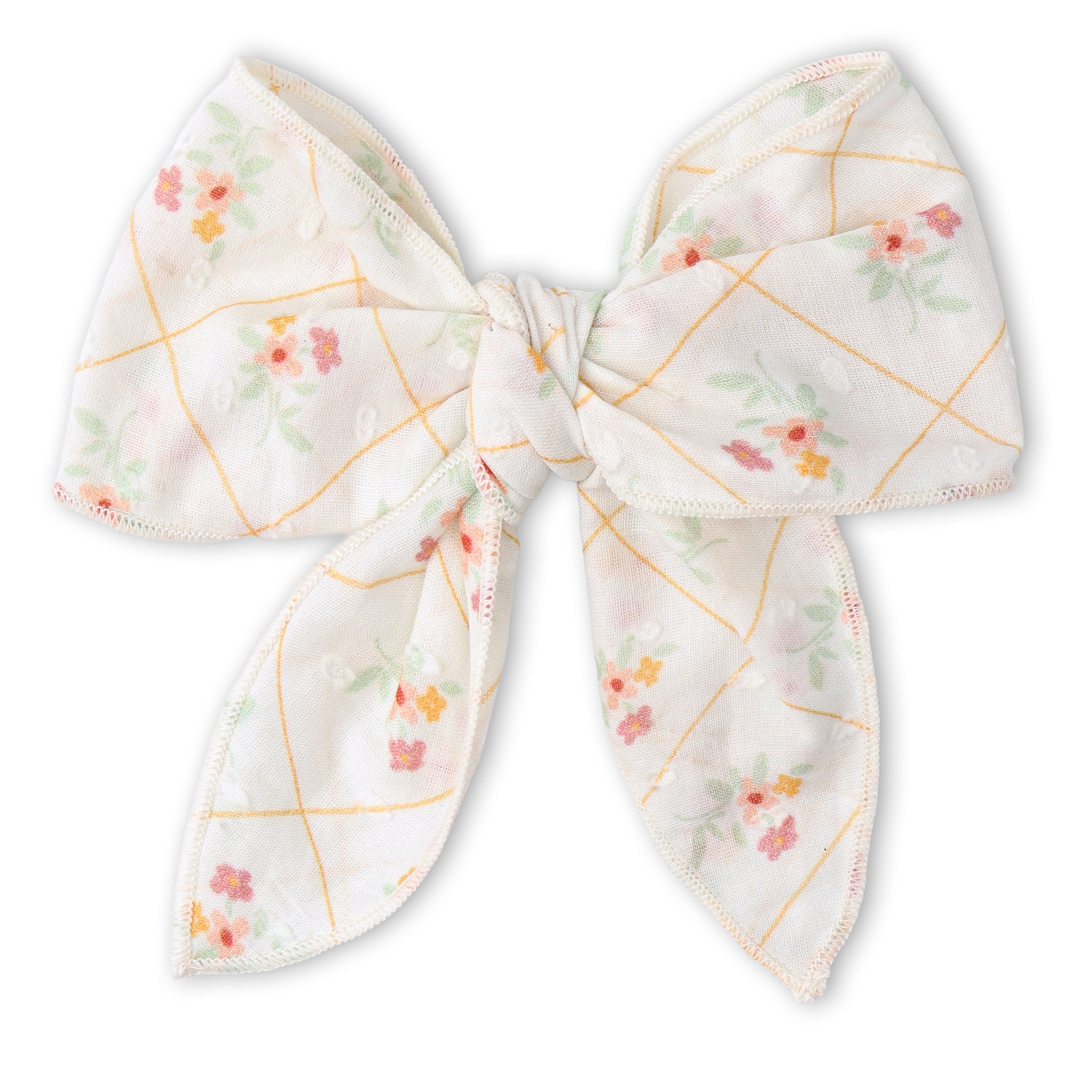 Makemake Organics - Organic Hair Bow Clip - Spring Weave