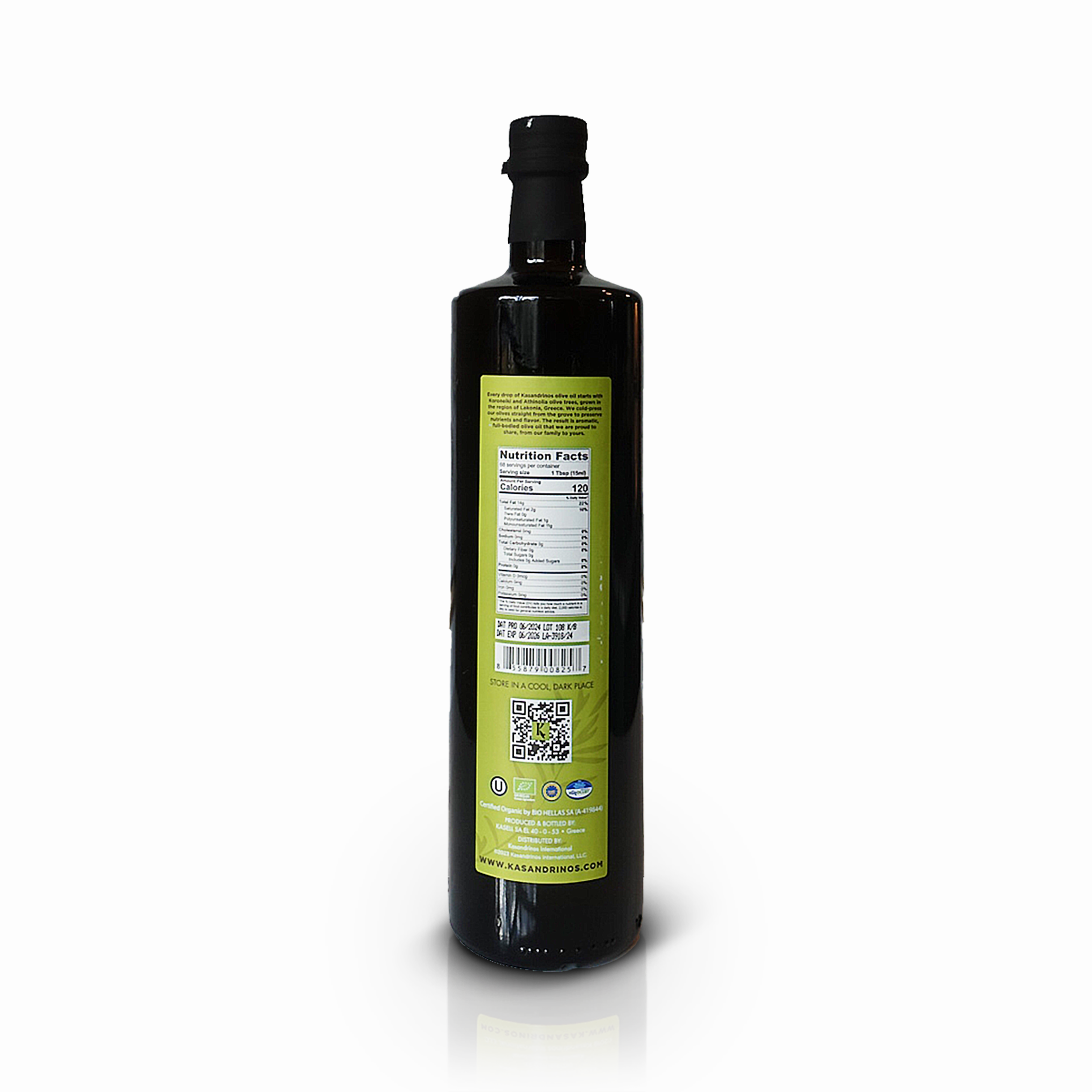 Kasandrinos International 1L Bottle - Organic EVOO