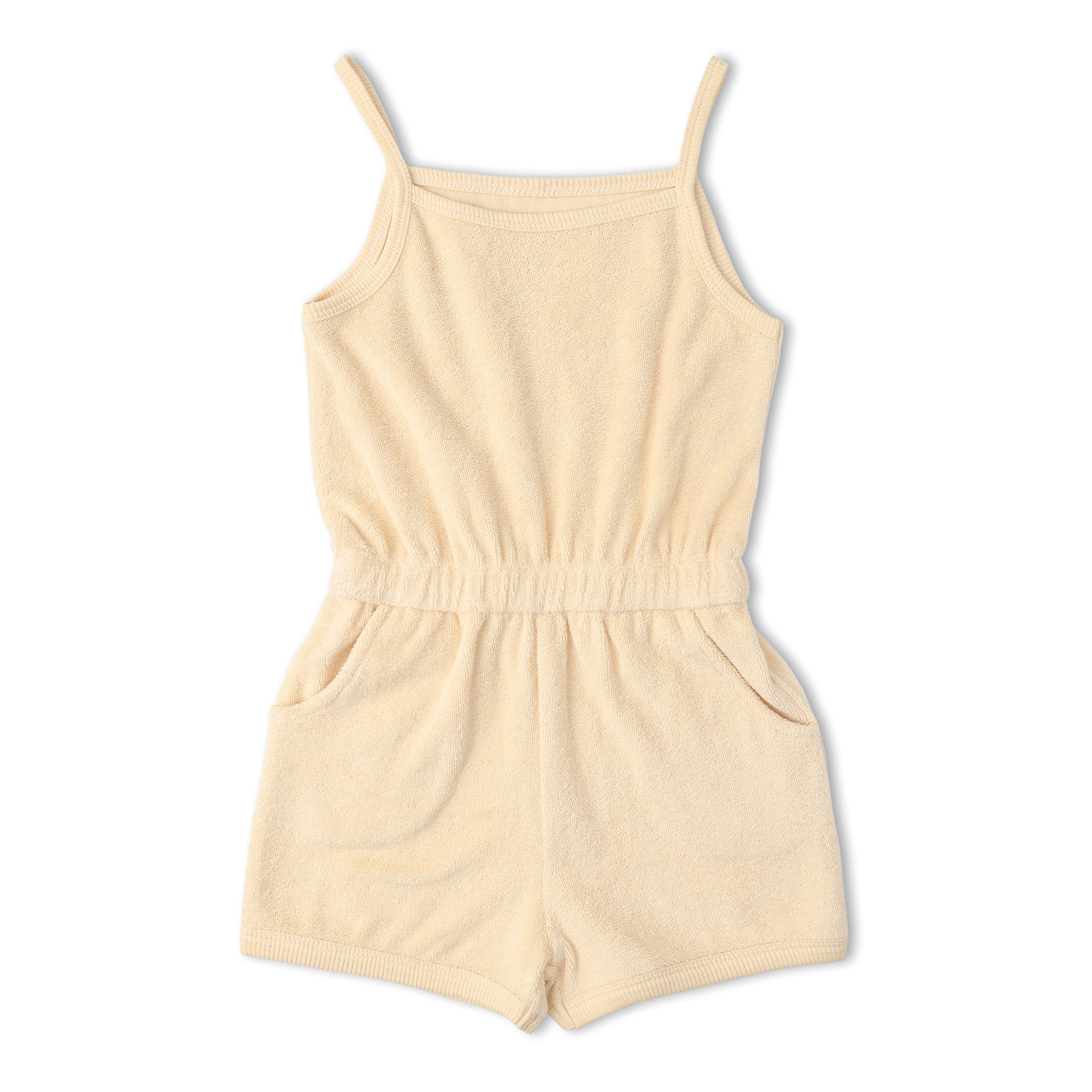 Makemake Organics - Organic Tank Romper - Butter Yellow