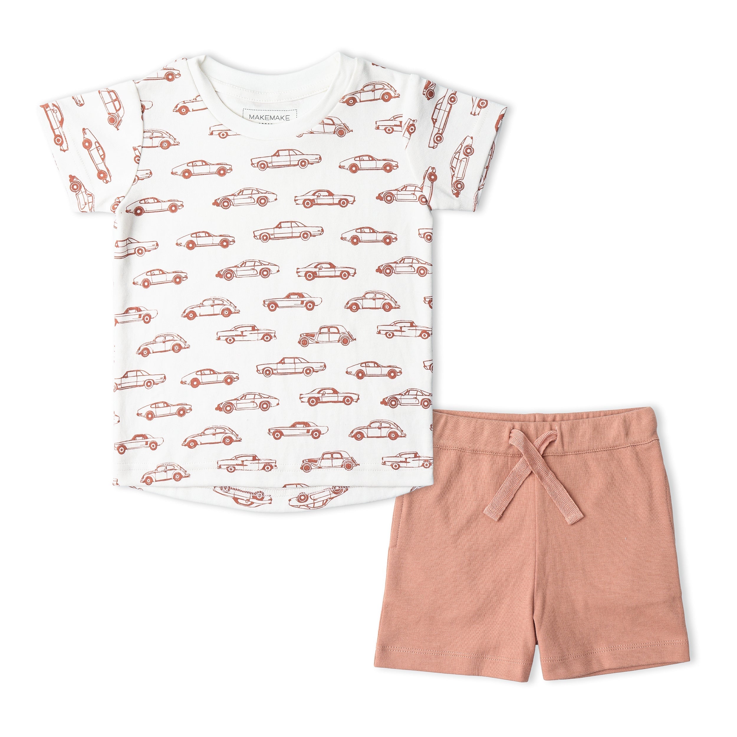Makemake Organics -  Organic Tee & Shorts Set - Cars