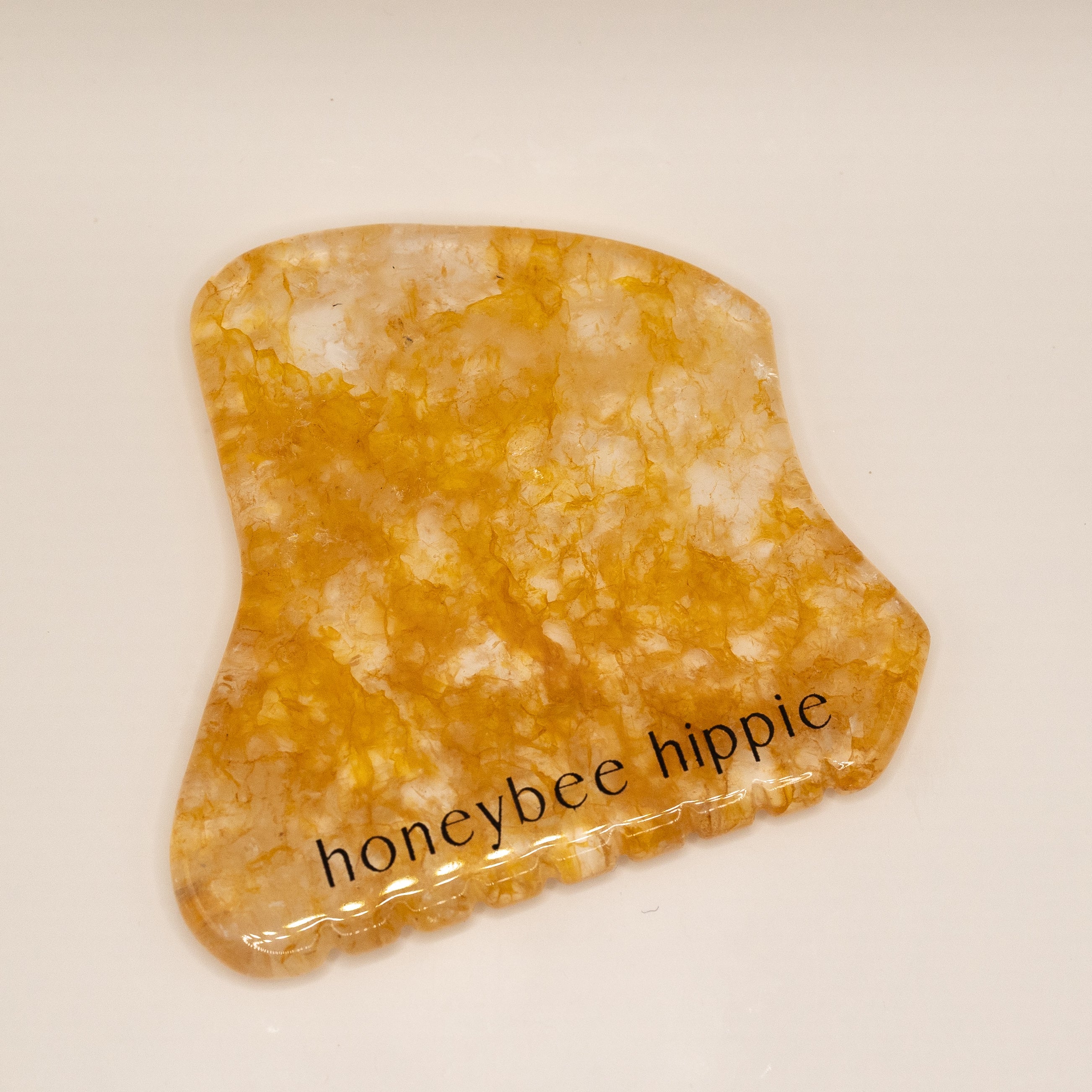 Honeybee Hippie Golden Quartz Gua Sha