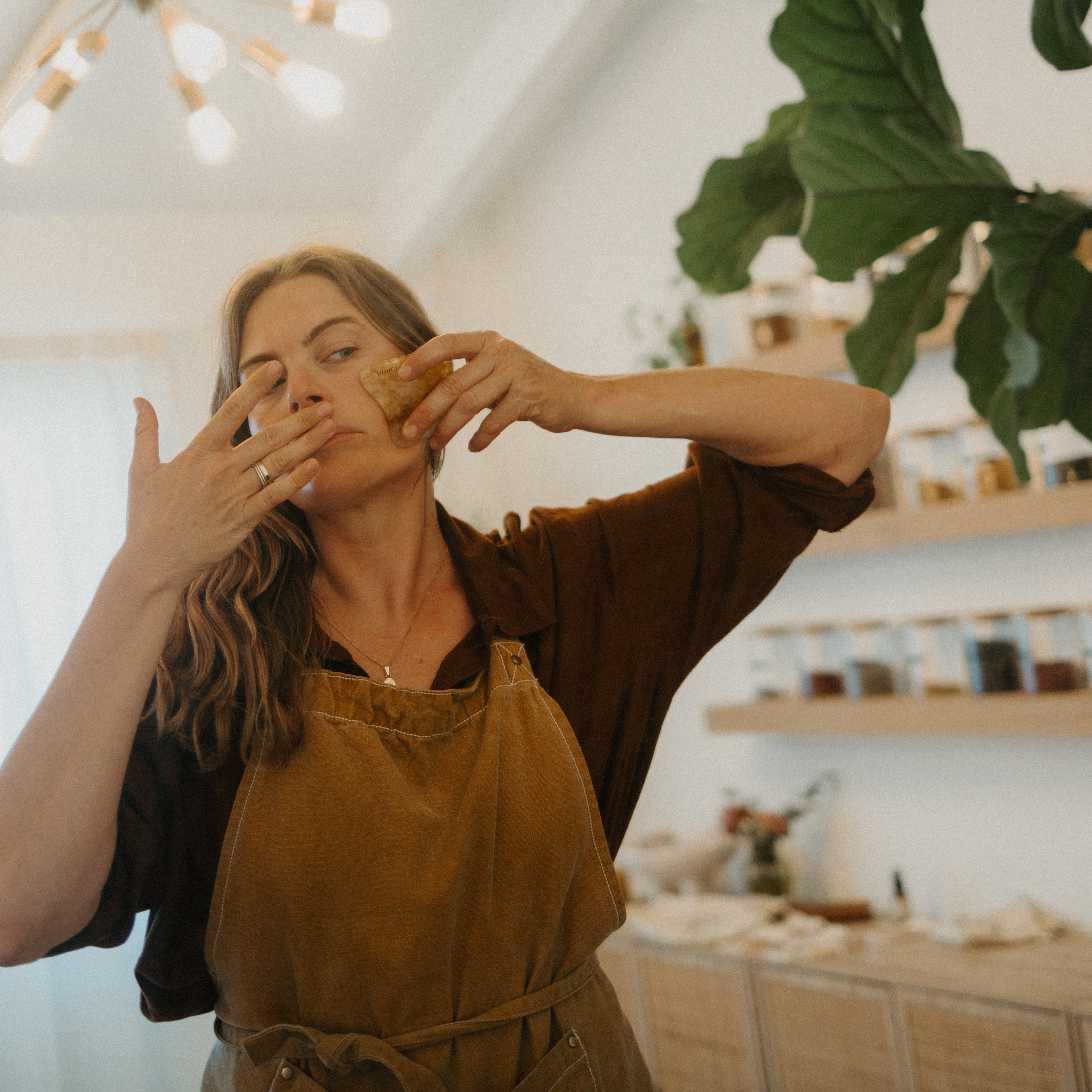 Honeybee Hippie Golden Quartz Gua Sha