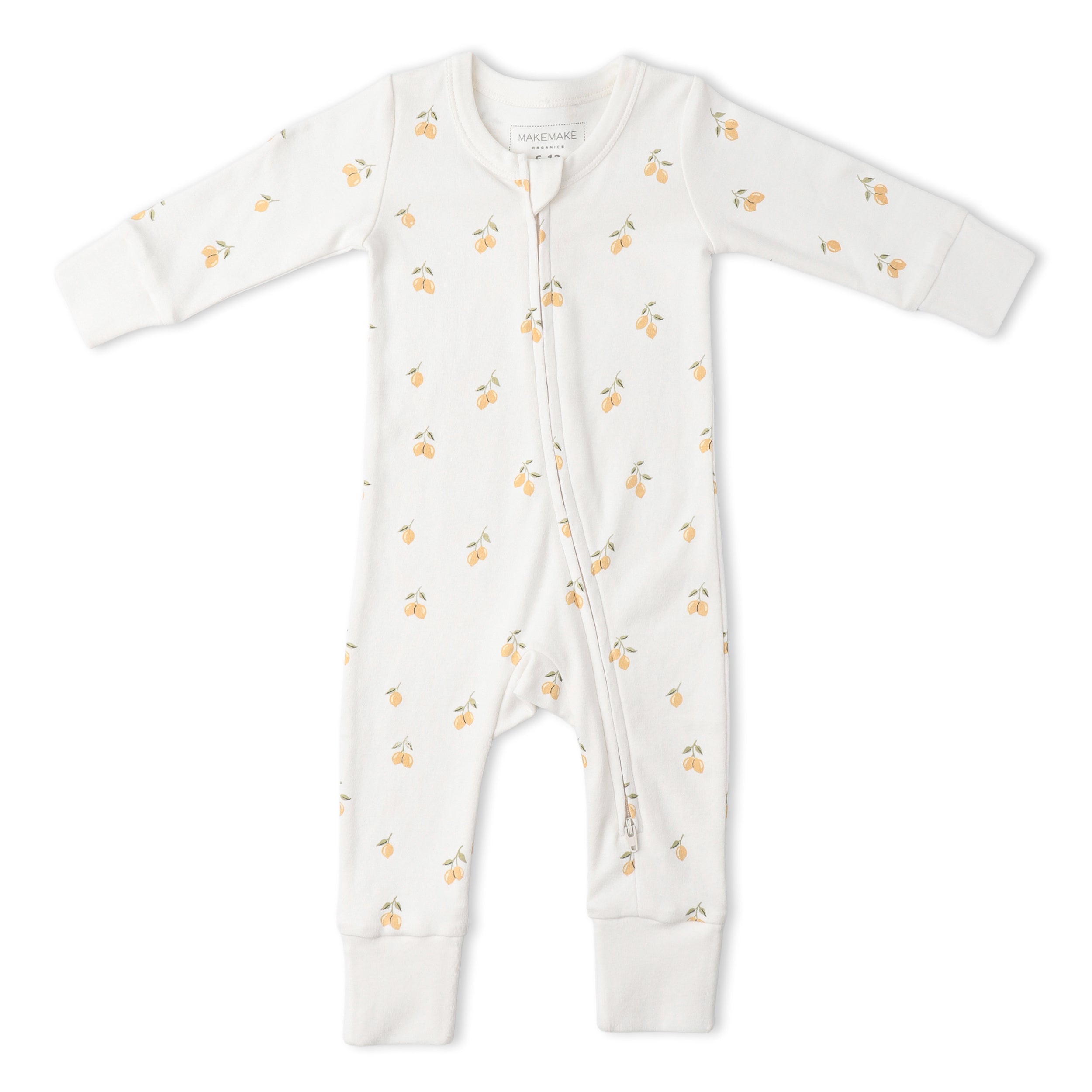 Makemake Organics - Organic 2-Way Zip Romper - Lemons