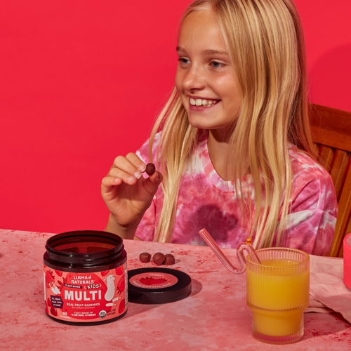 Llama Naturals Organic Kids Multivitamin - Strawberry Gummies