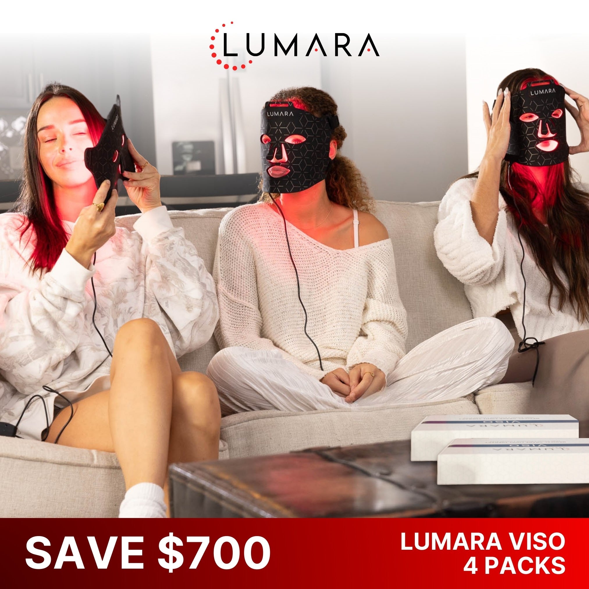 VISO FDA-Certified Red Light Therapy Mask - 470 Micro-LEDs for Anti-Aging