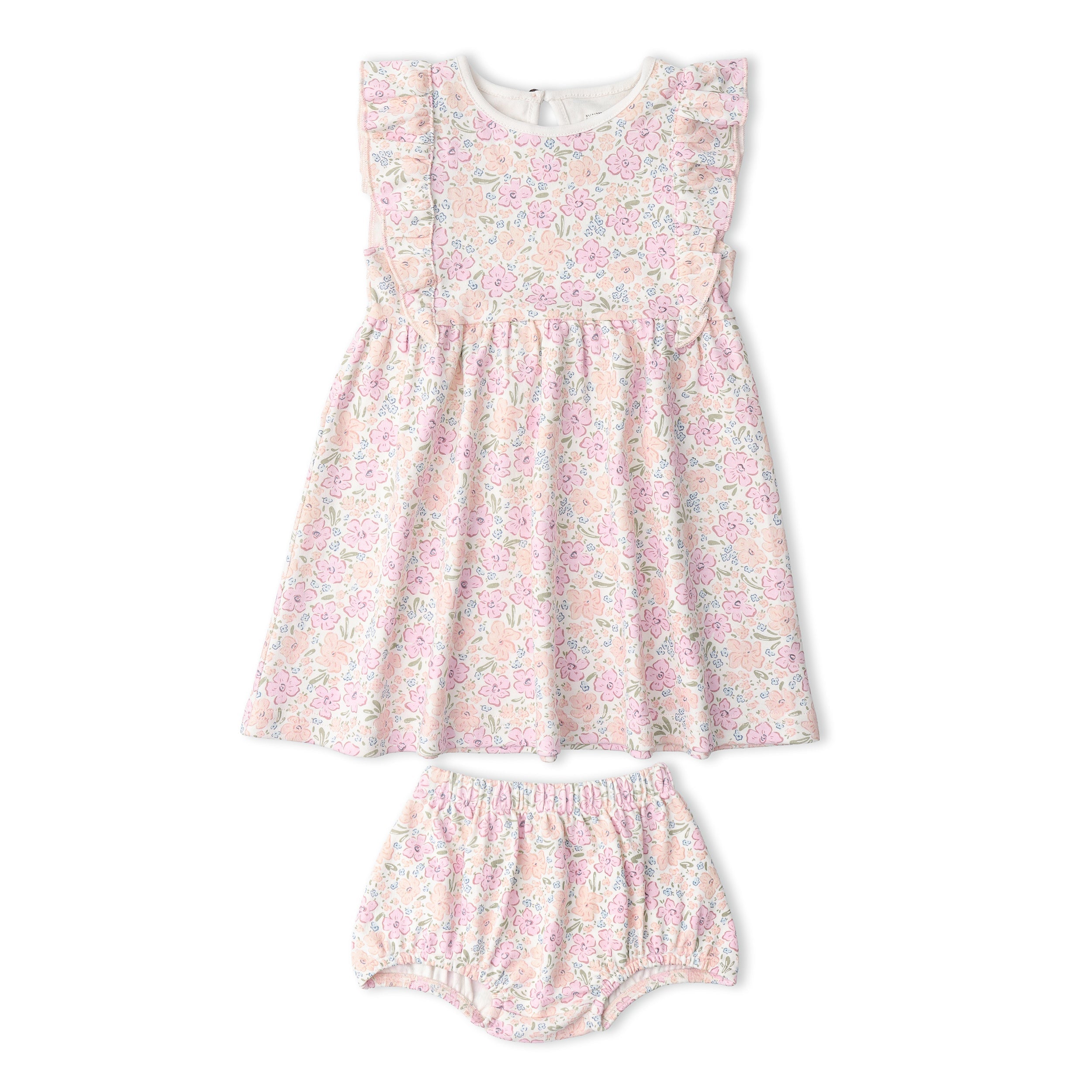 Makemake Organics - Organic Flutter Dress - Peony