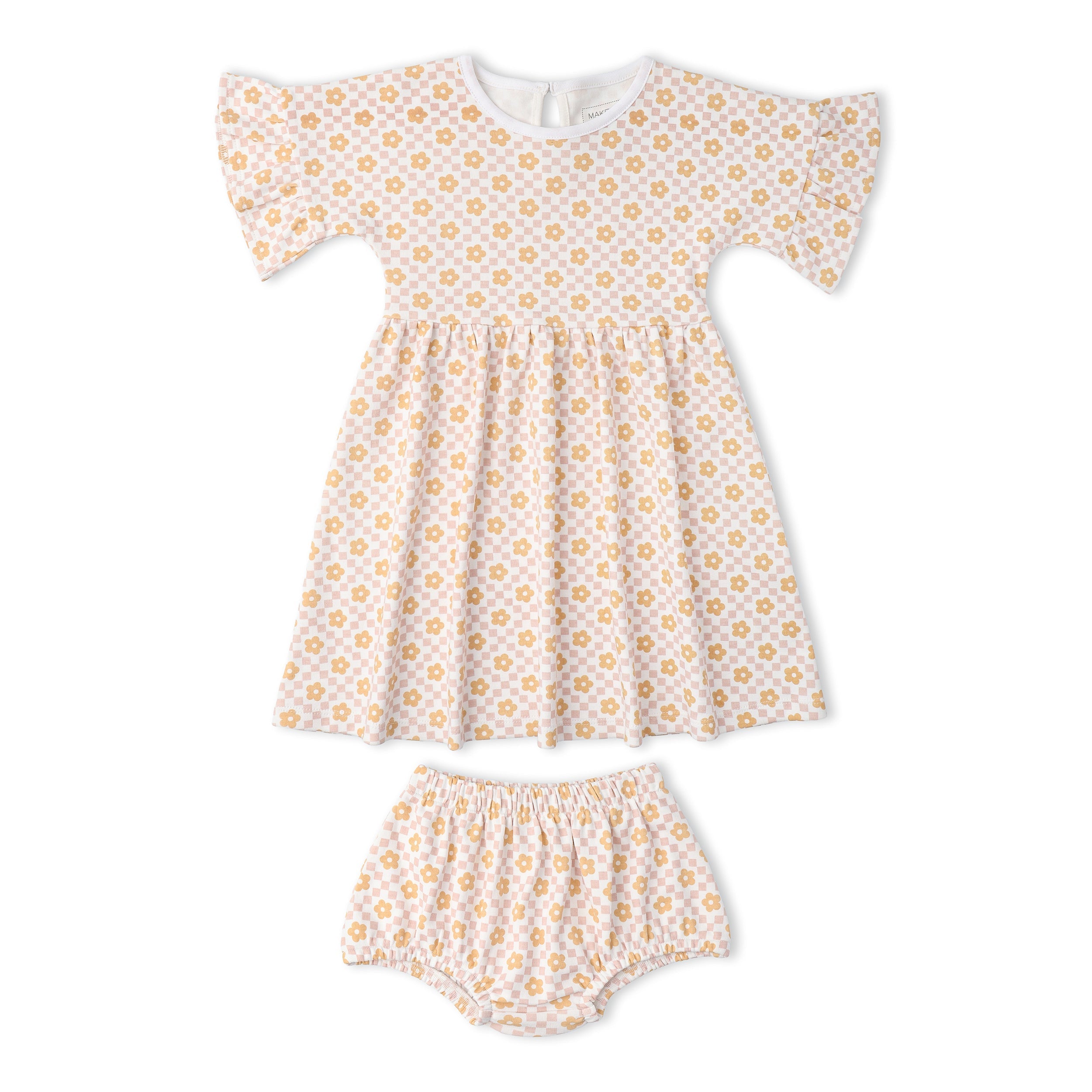 Makemake Organics - Organic Dolman Sleeve Dress - Pop Floral