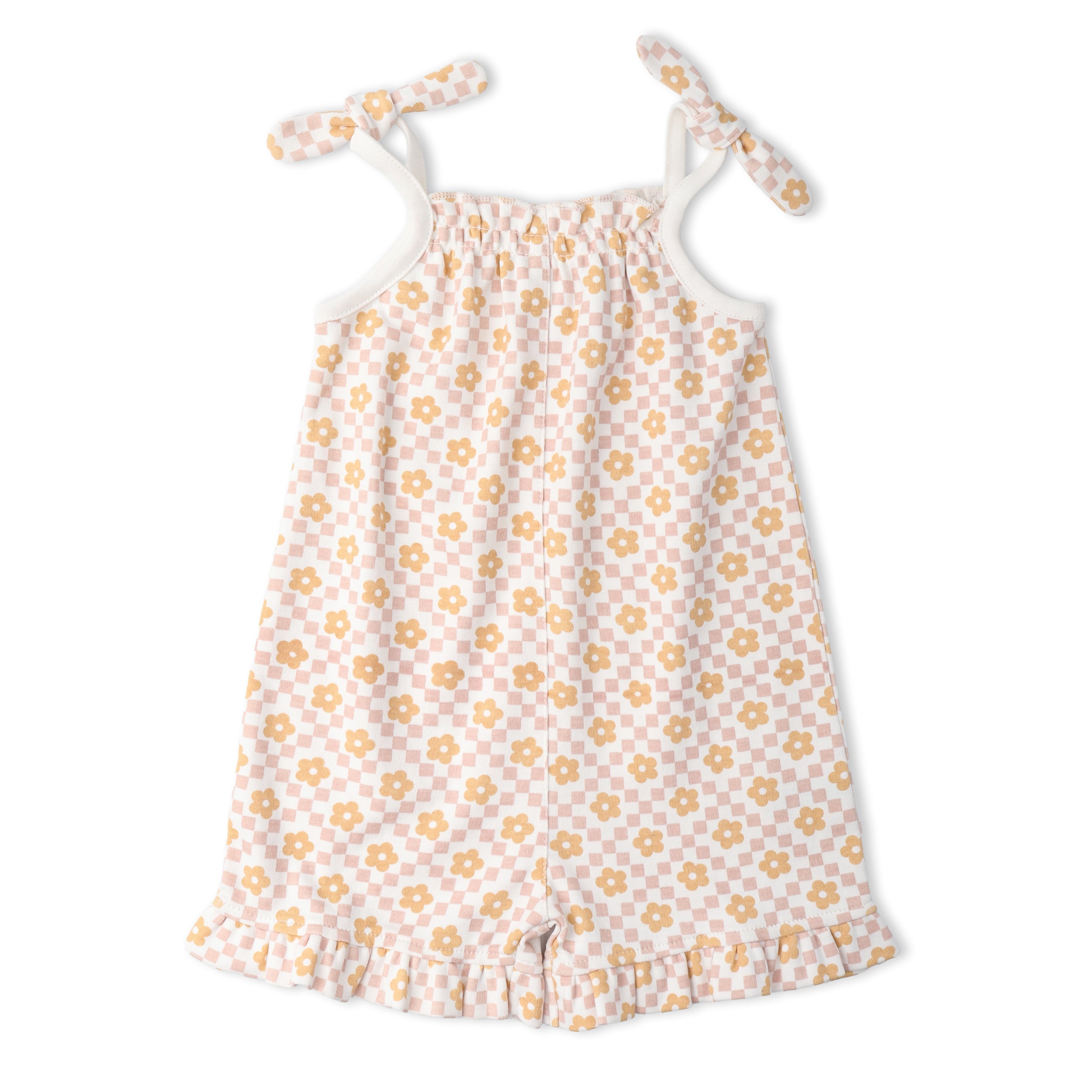 Makemake Organics - Organic Ruffle Jumpsuit - Pop Floral