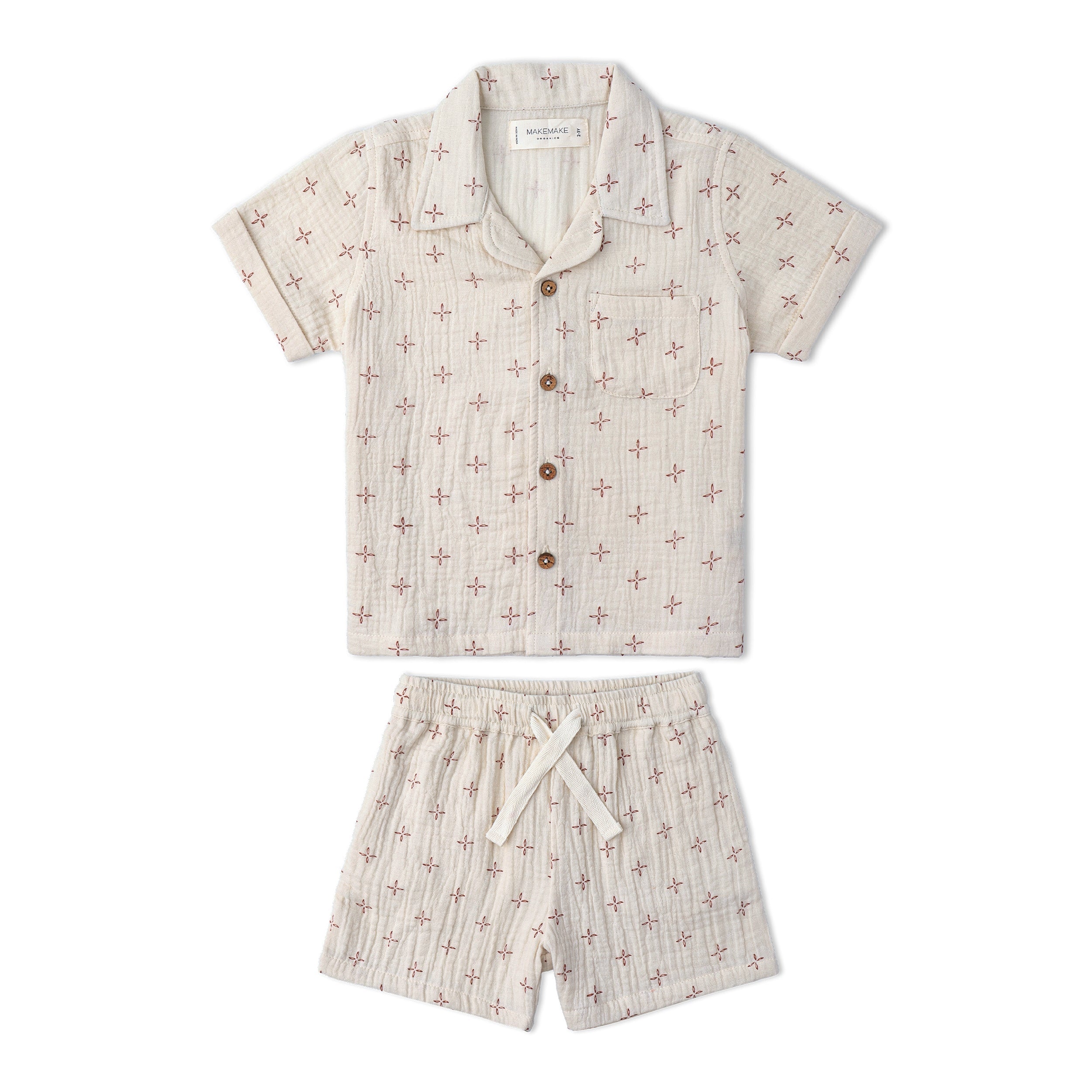 Makemake Organics - Organic Shirt & Shorts Set - Cross
