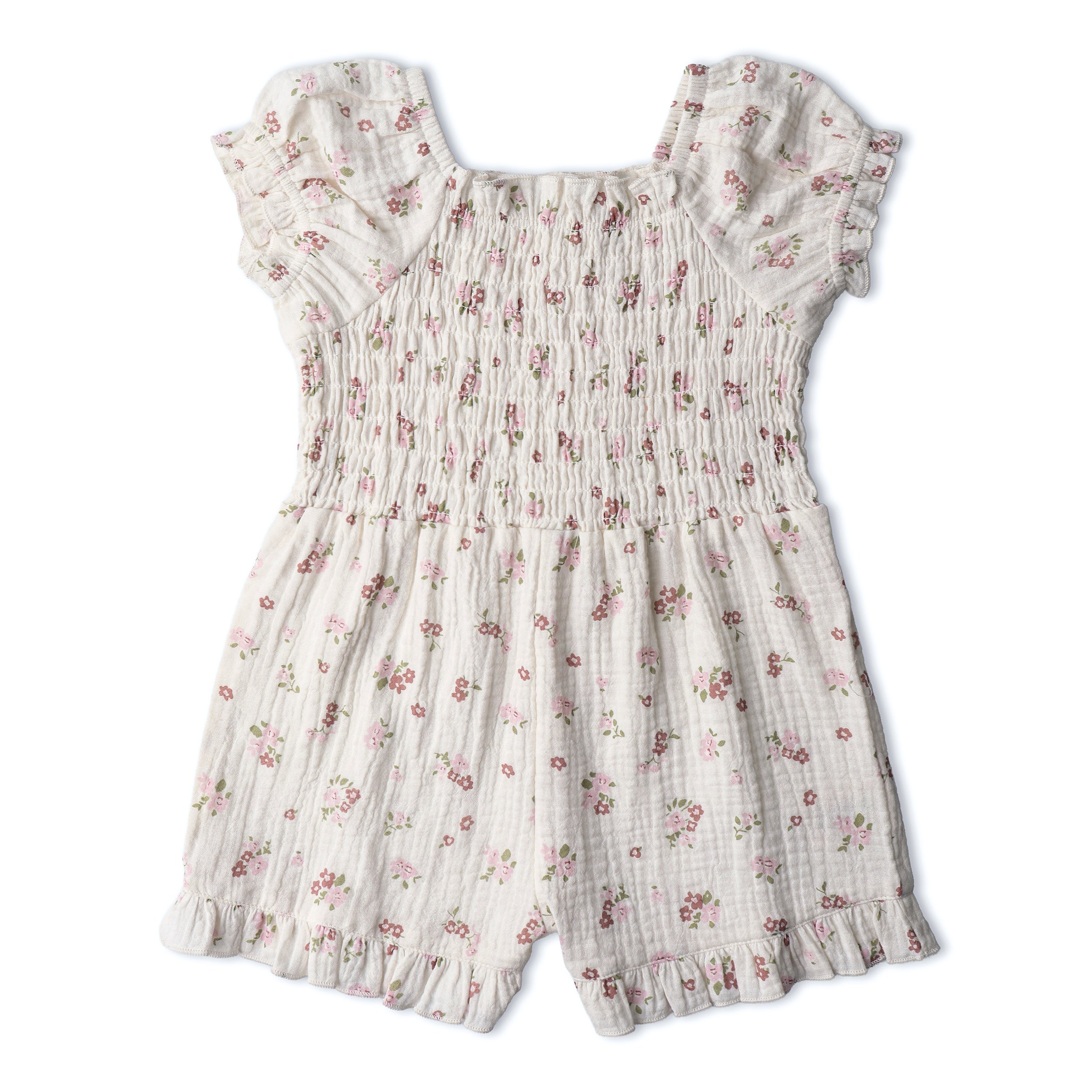 Makemake Makemake Organics - Organics - Organic Smocked Jumpsuit - Blush Floral