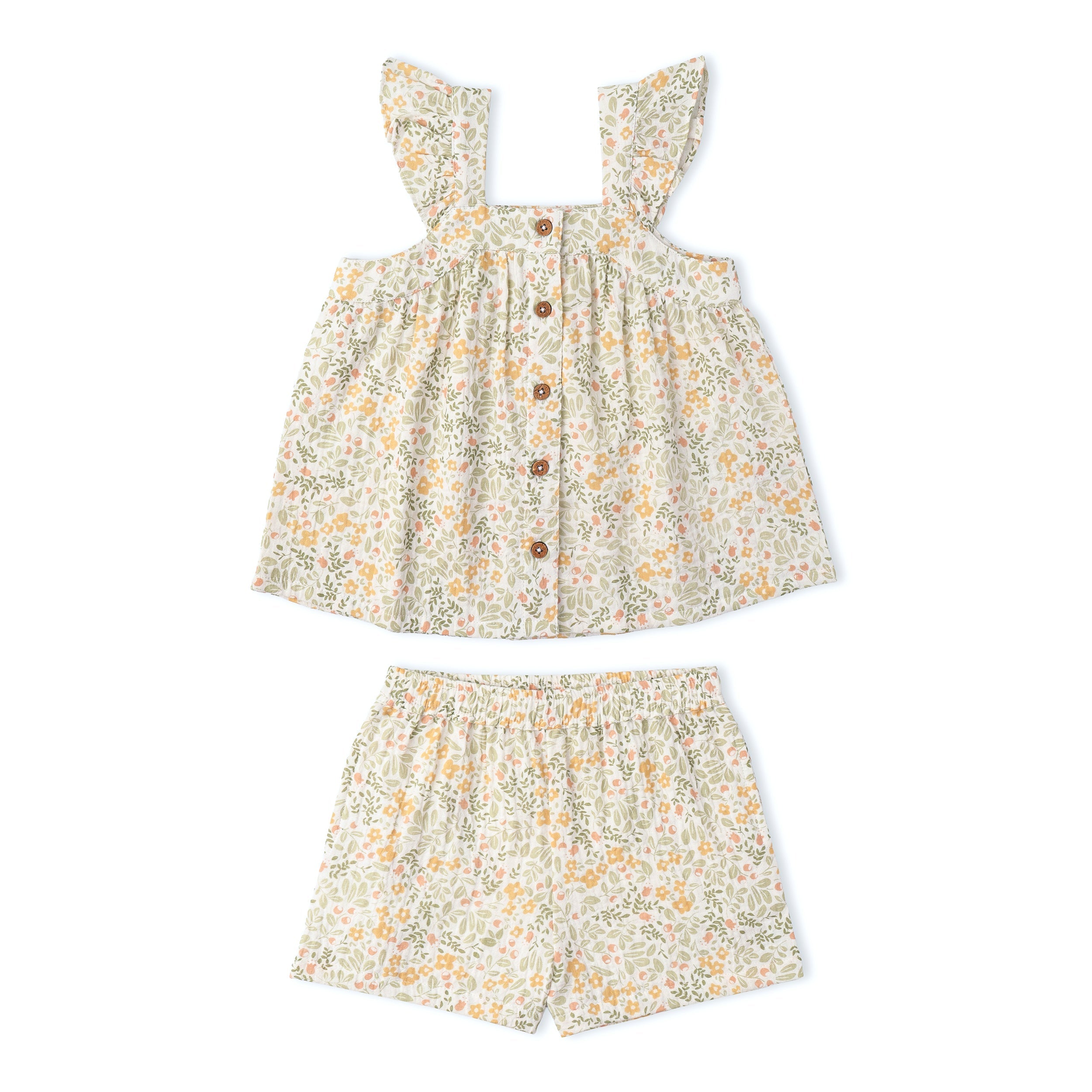 Makemake Organics - Organic Flutter Top & Shorts Set - Bloomfield