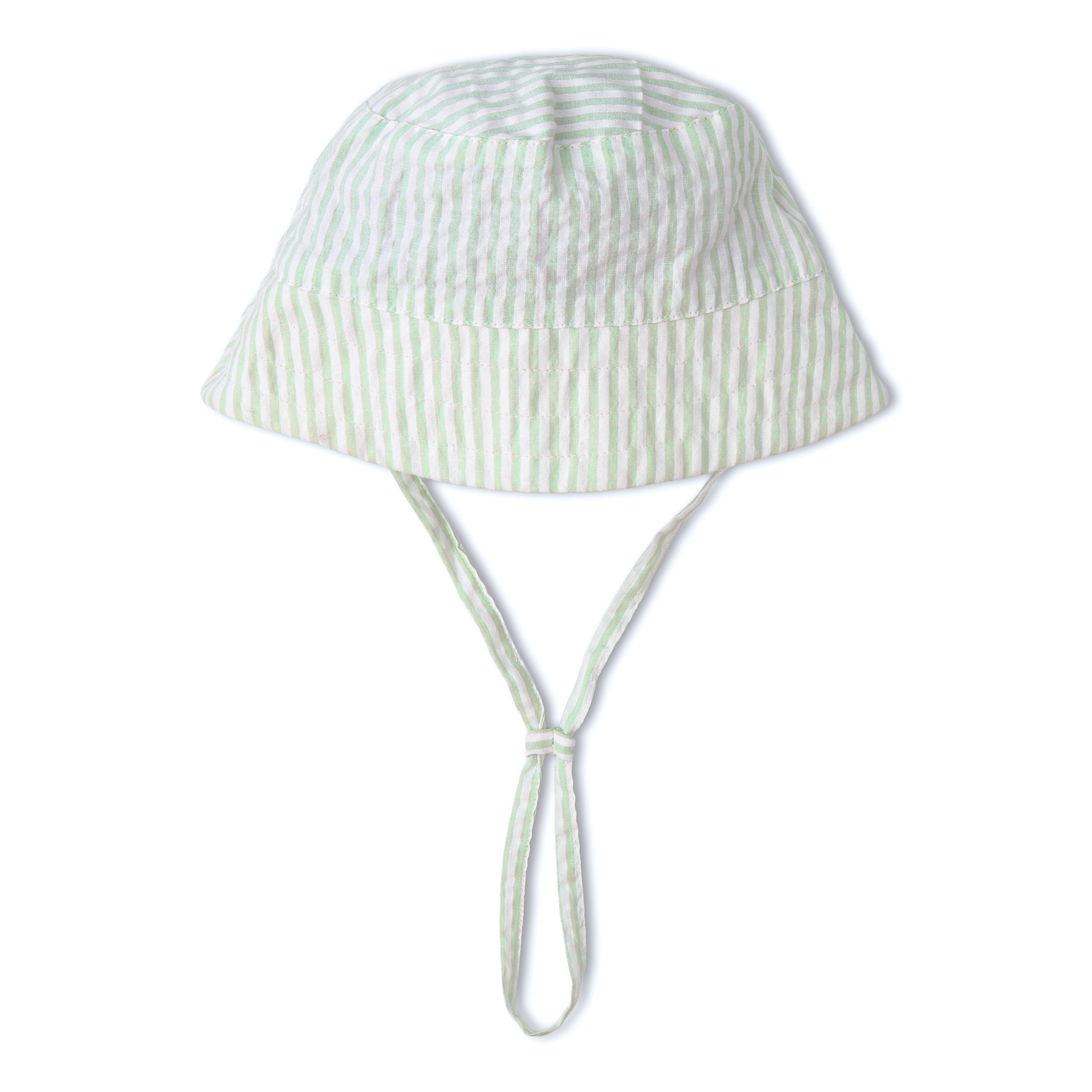 Makemake Organics - Organic Bucket Sun Hat - Basil Stripes