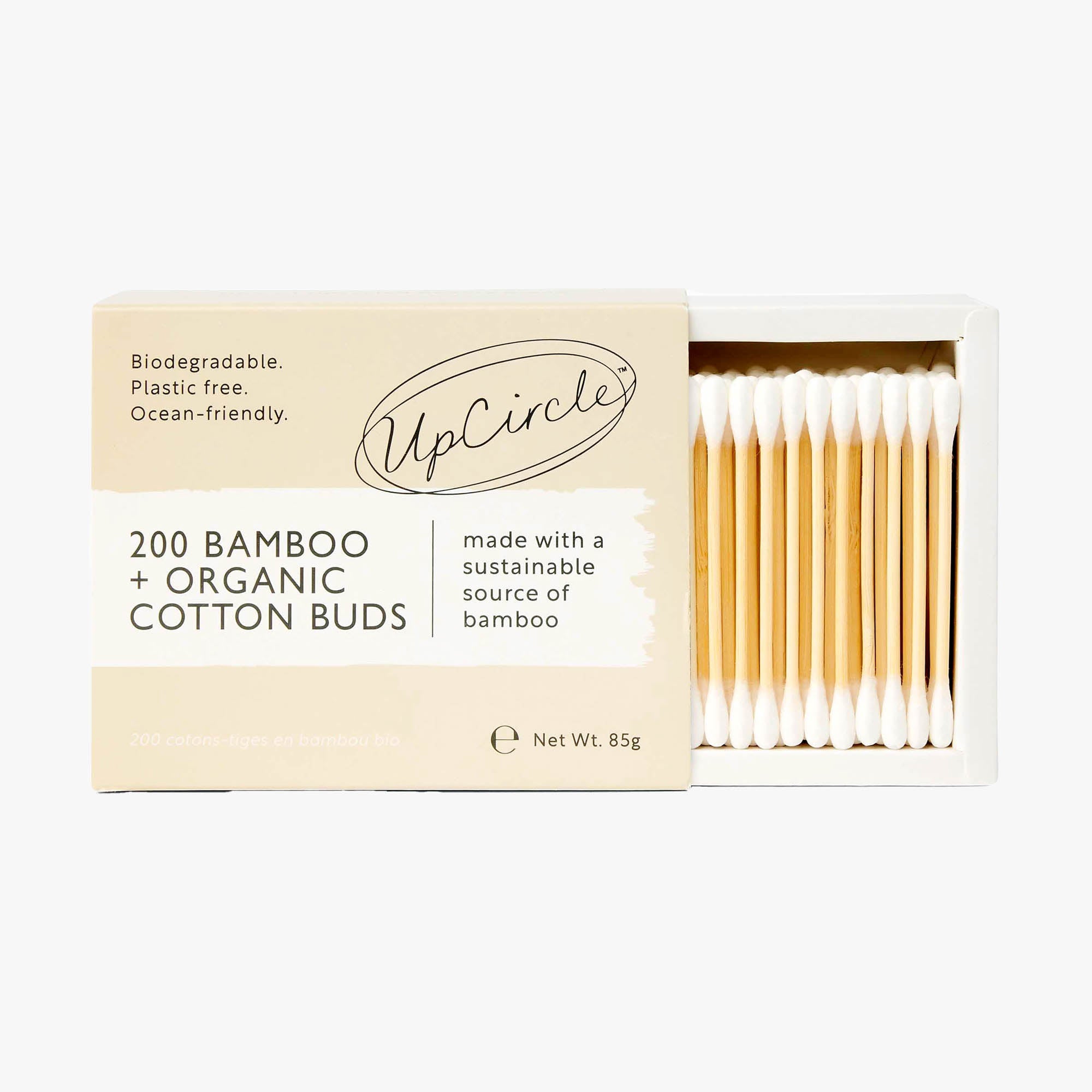 UpCircle Organic Bamboo Cotton Buds - 200 Pieces
