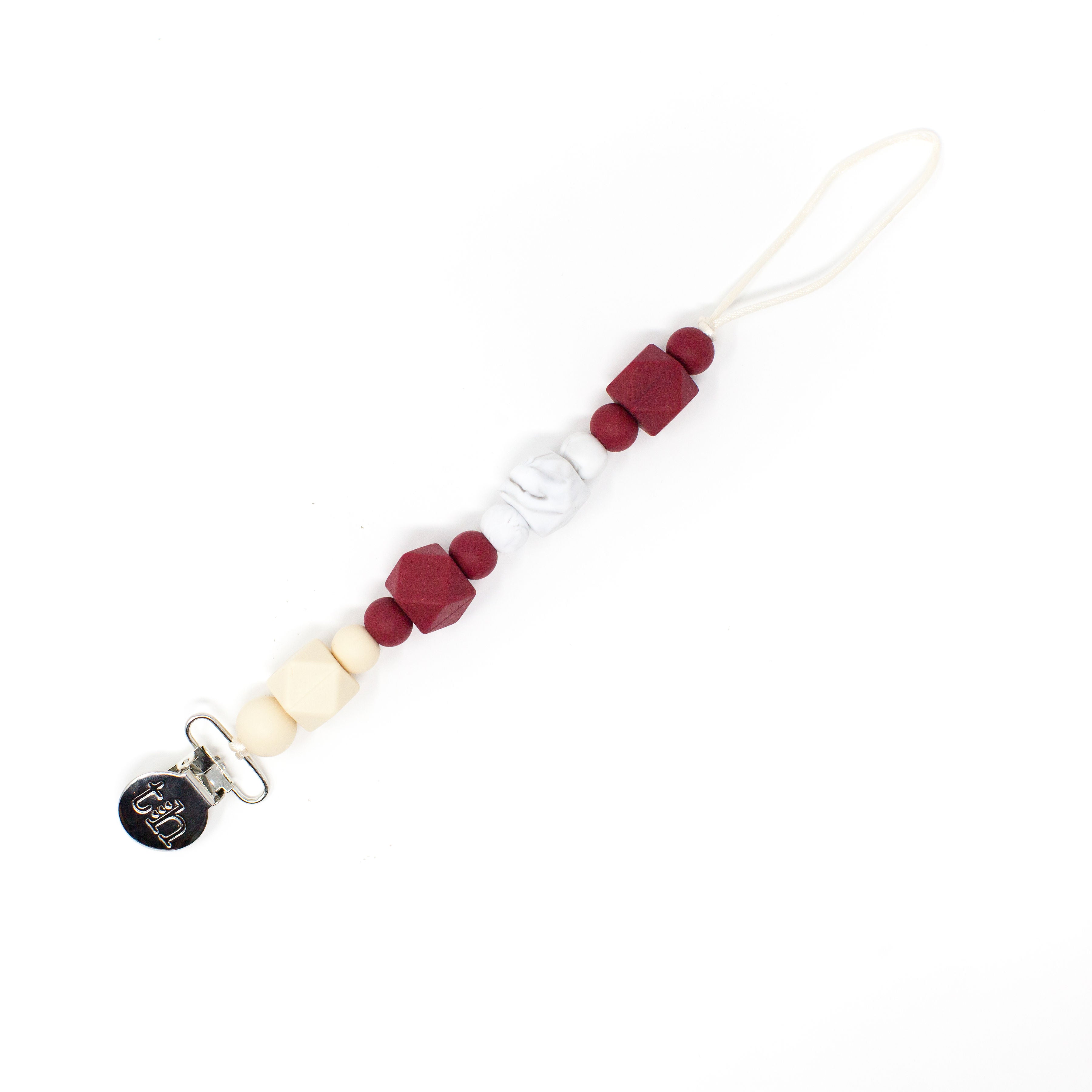Three Hearts Grande Jewel Pacifier Clip - Food Grade BPA Free Silicone