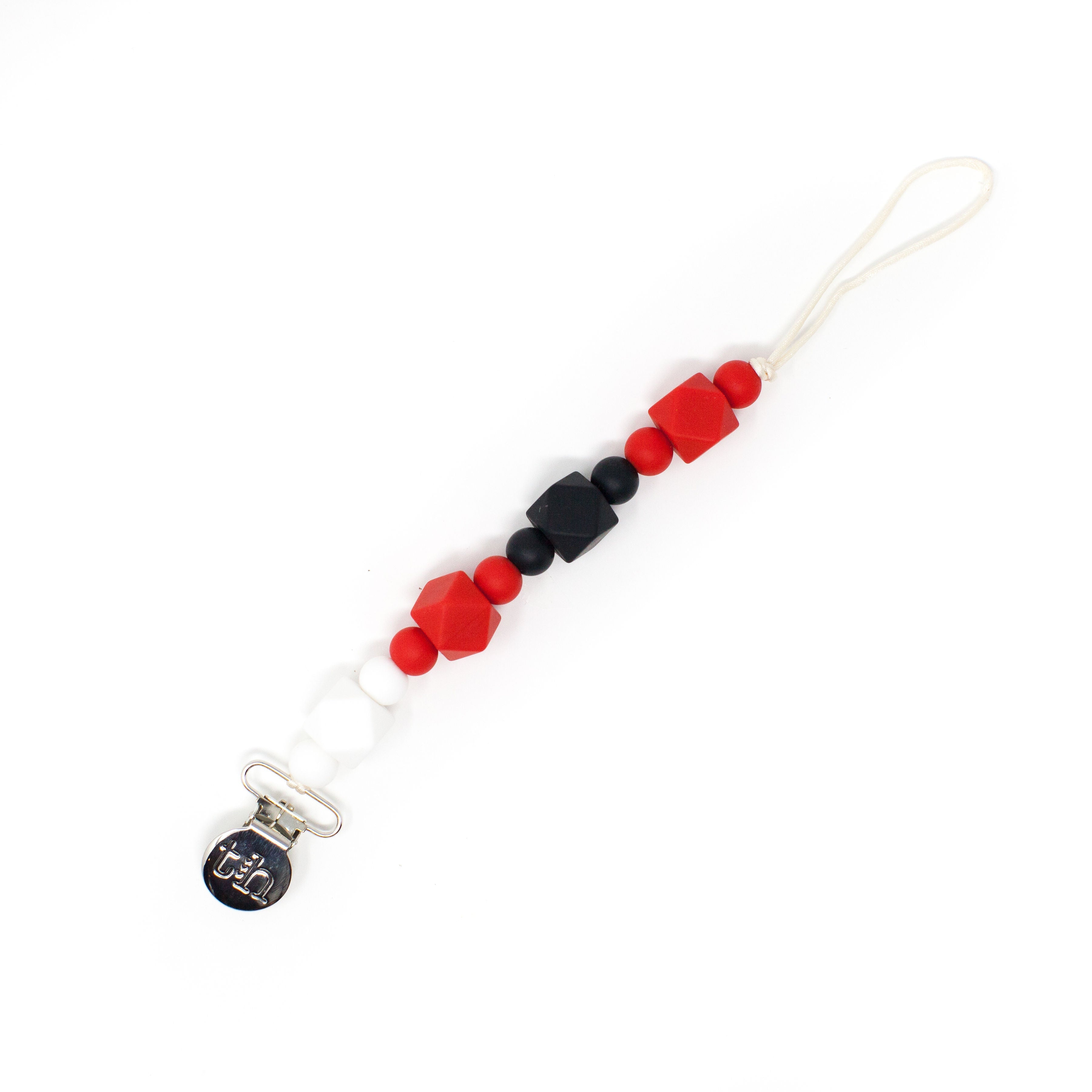 Three Hearts Grande Jewel Pacifier Clip - Food Grade BPA Free Silicone