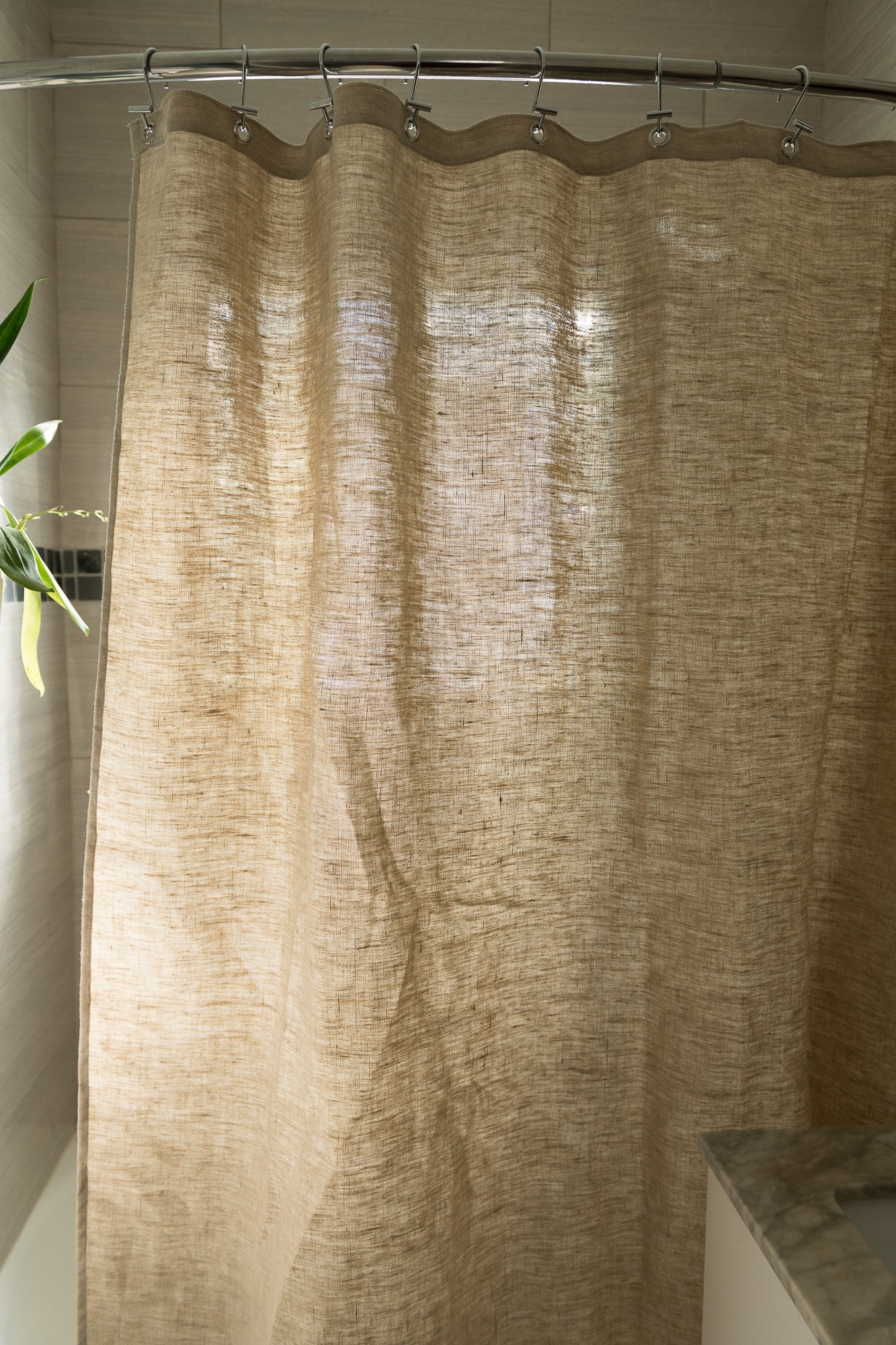 Bean Products Hemp Shower Curtain – Bath, Tub + Stall Sizes – Made in USA