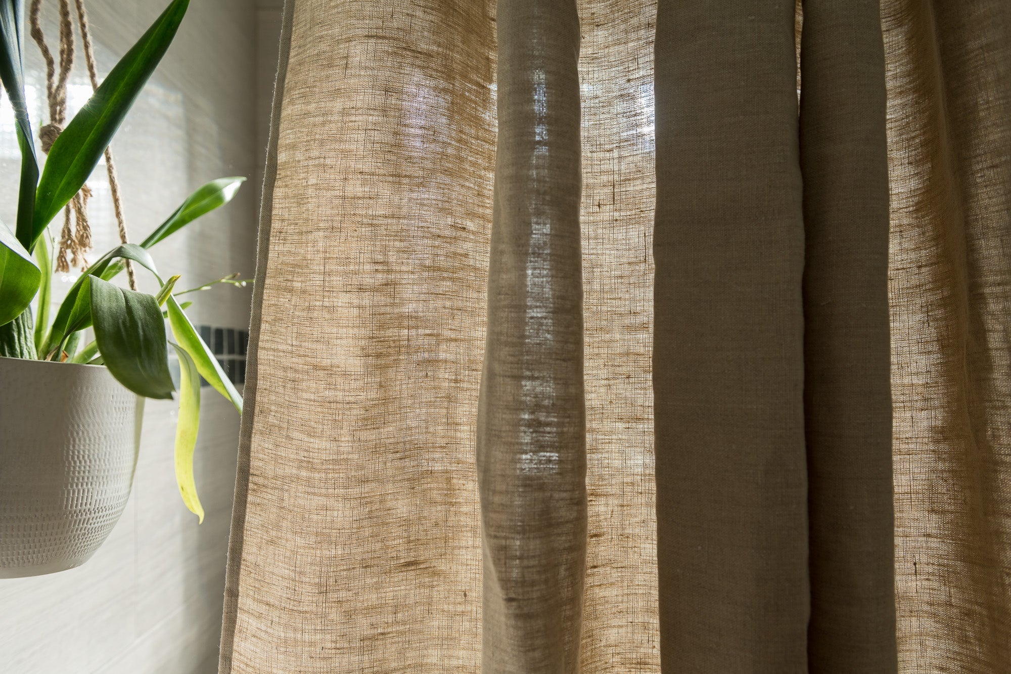 Bean Products Hemp Shower Curtain – Bath, Tub + Stall Sizes – Made in USA