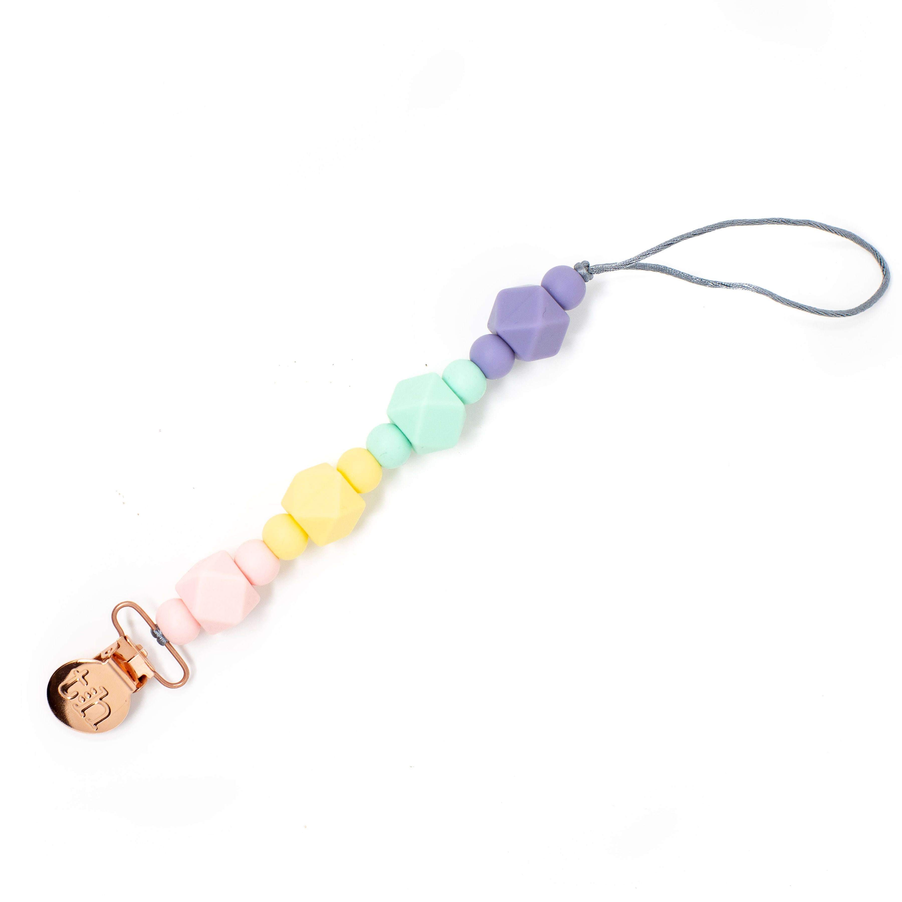 Three Hearts Grande Jewel Pacifier Clip - Food Grade BPA Free Silicone