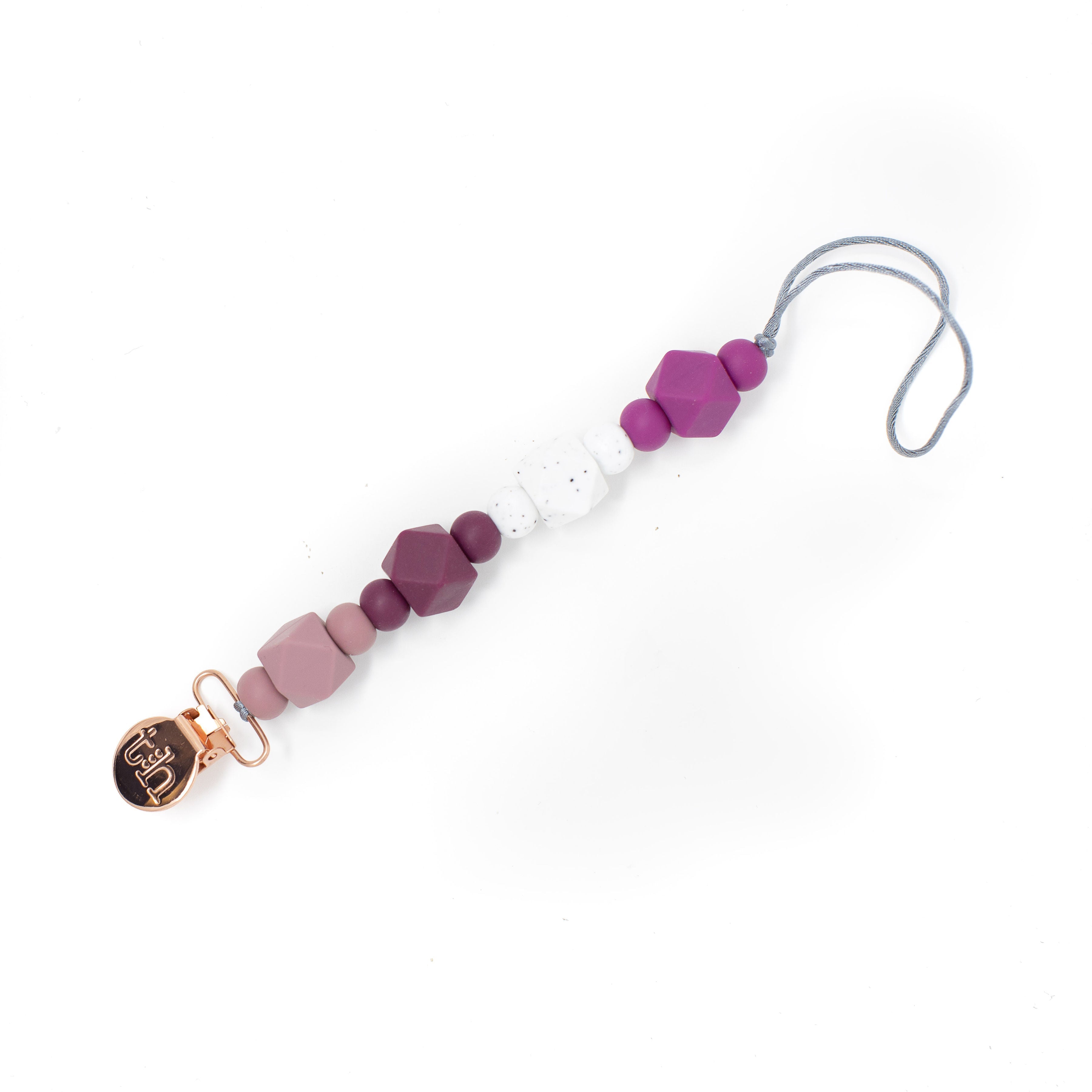 Three Hearts Grande Jewel Pacifier Clip - Food Grade BPA Free Silicone