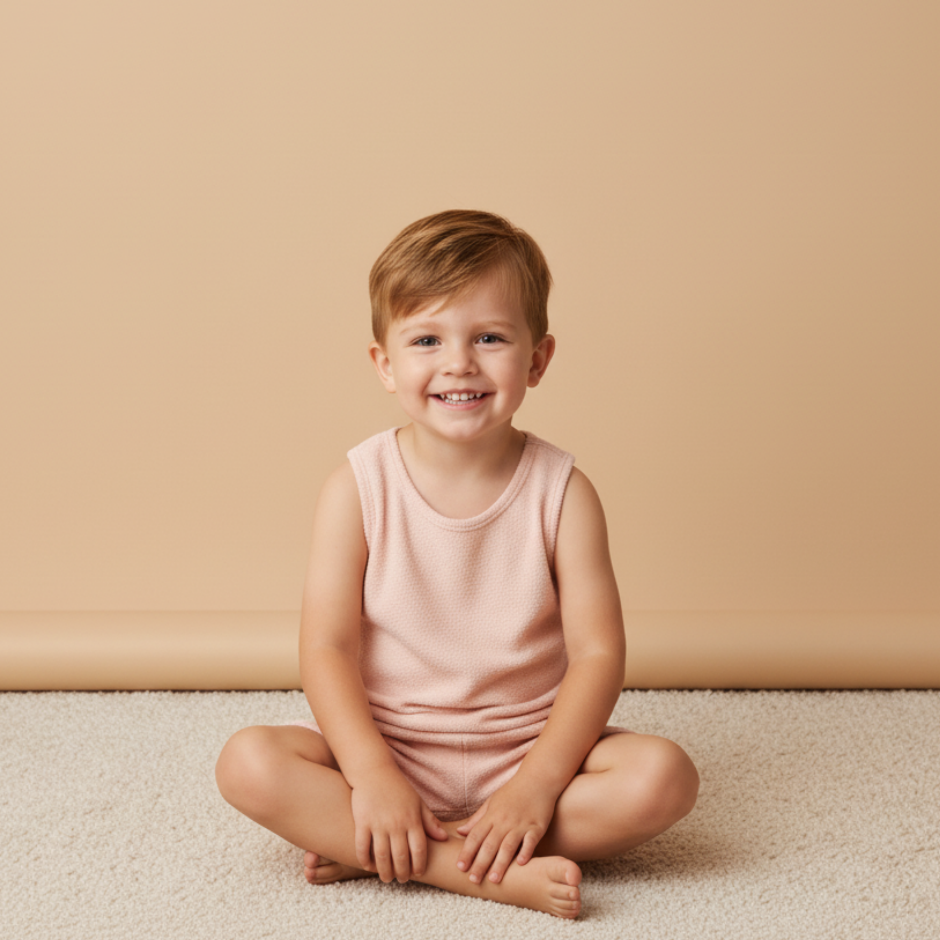 Makemake Organics - Organic Sleeveless Tee & Shorts Set - Blush