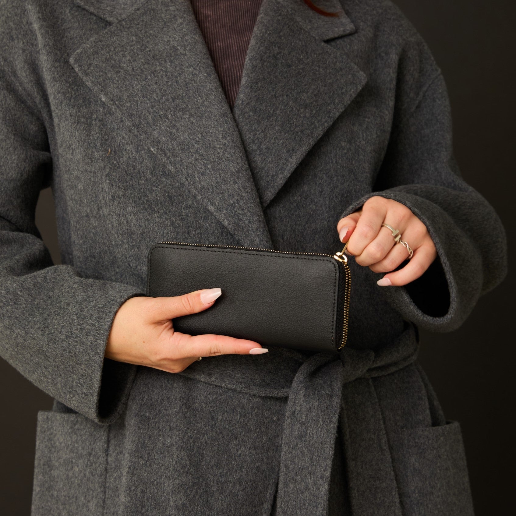 Allégorie Gala Long Wallet (Black / Lipstick Red)