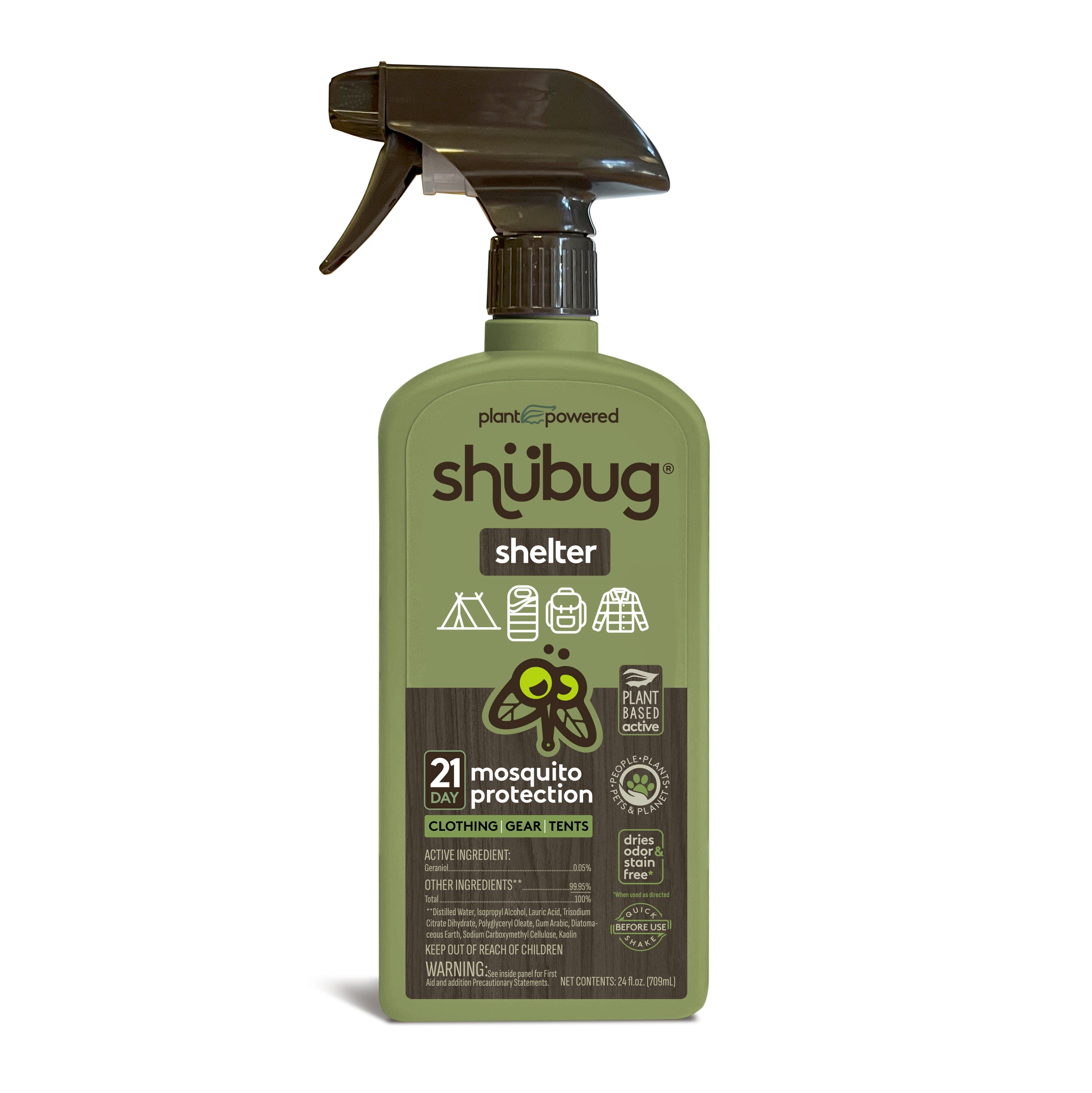 Shubug Shelter, Mosquito Protection for Clothing, Gear, Tents, 24 oz.