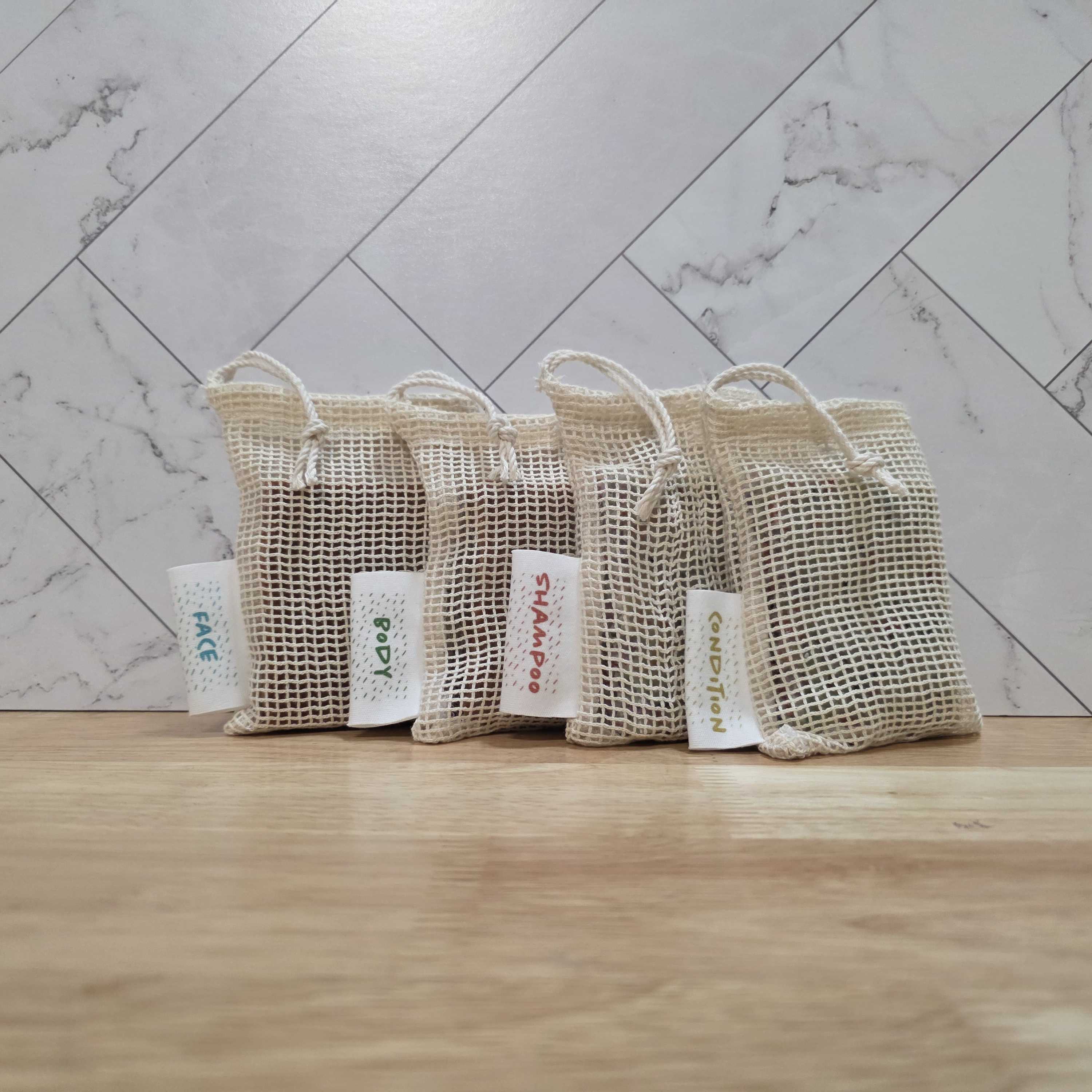 Marley's Monsters Organic Soap Saver Bags: Face, Body, Shampoo, Conditioner