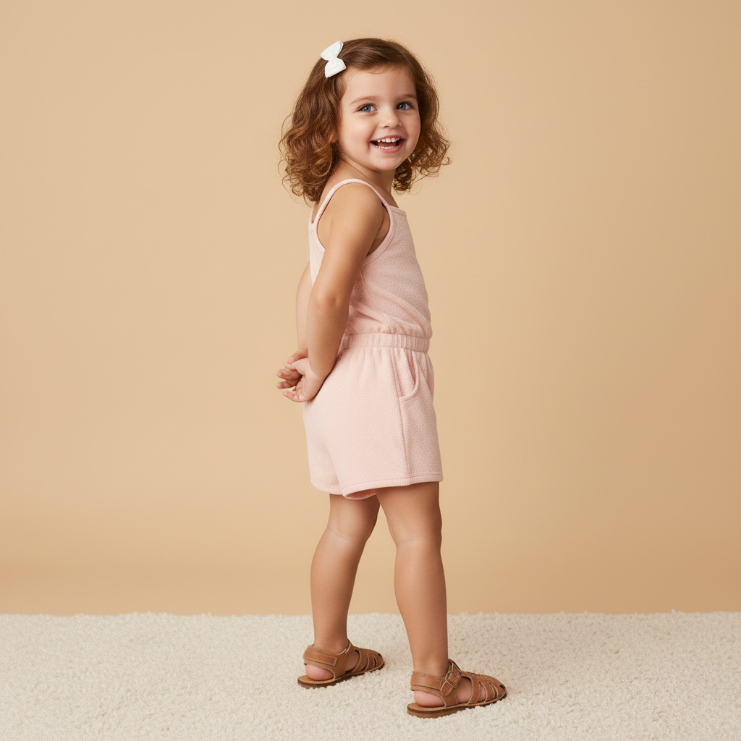 Makemake Organics - Organic Tank Romper - Blush