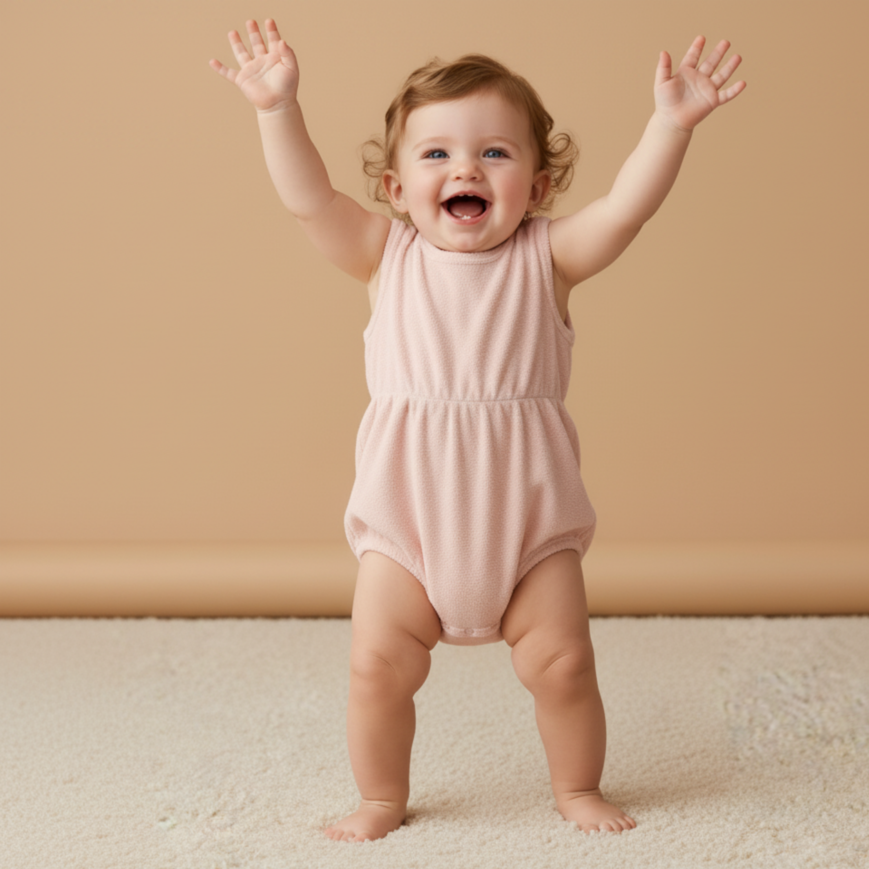 Makemake Organics - Organic Clinch Romper - Blush