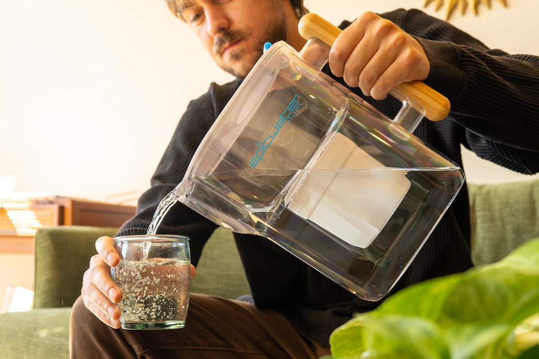 Epic Water Filters Pure XP Pitcher | Reduces Fluoride, PFAS, & Parasites