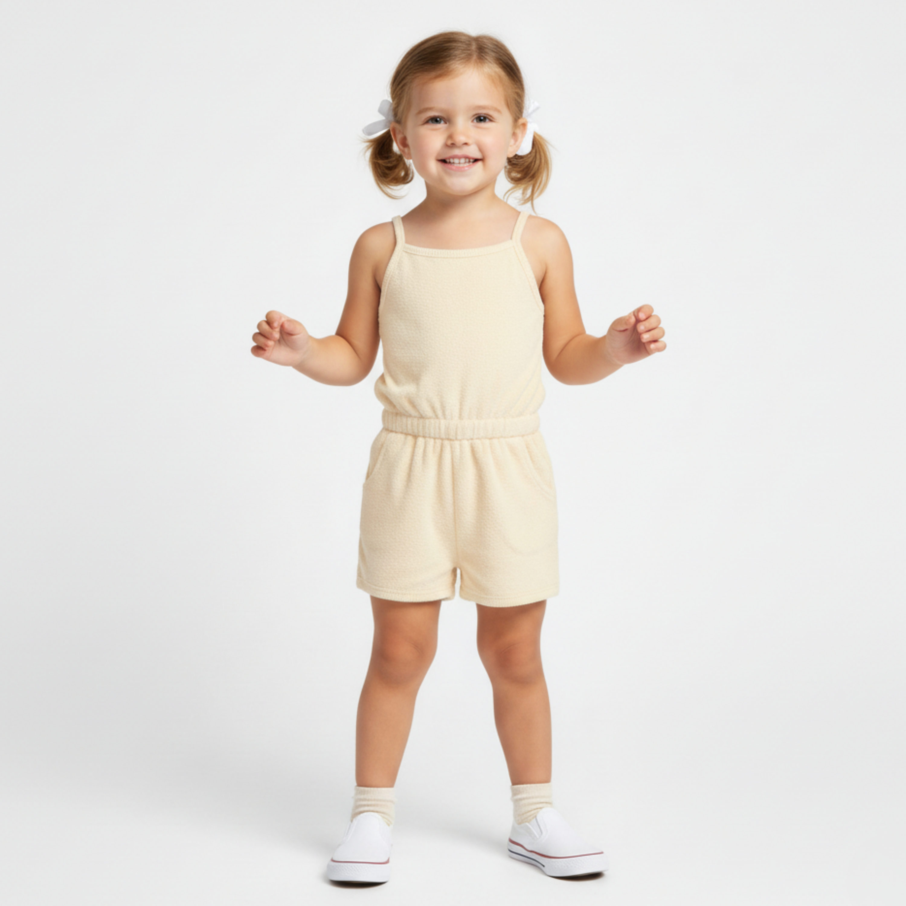 Makemake Organics - Organic Tank Romper - Butter Yellow