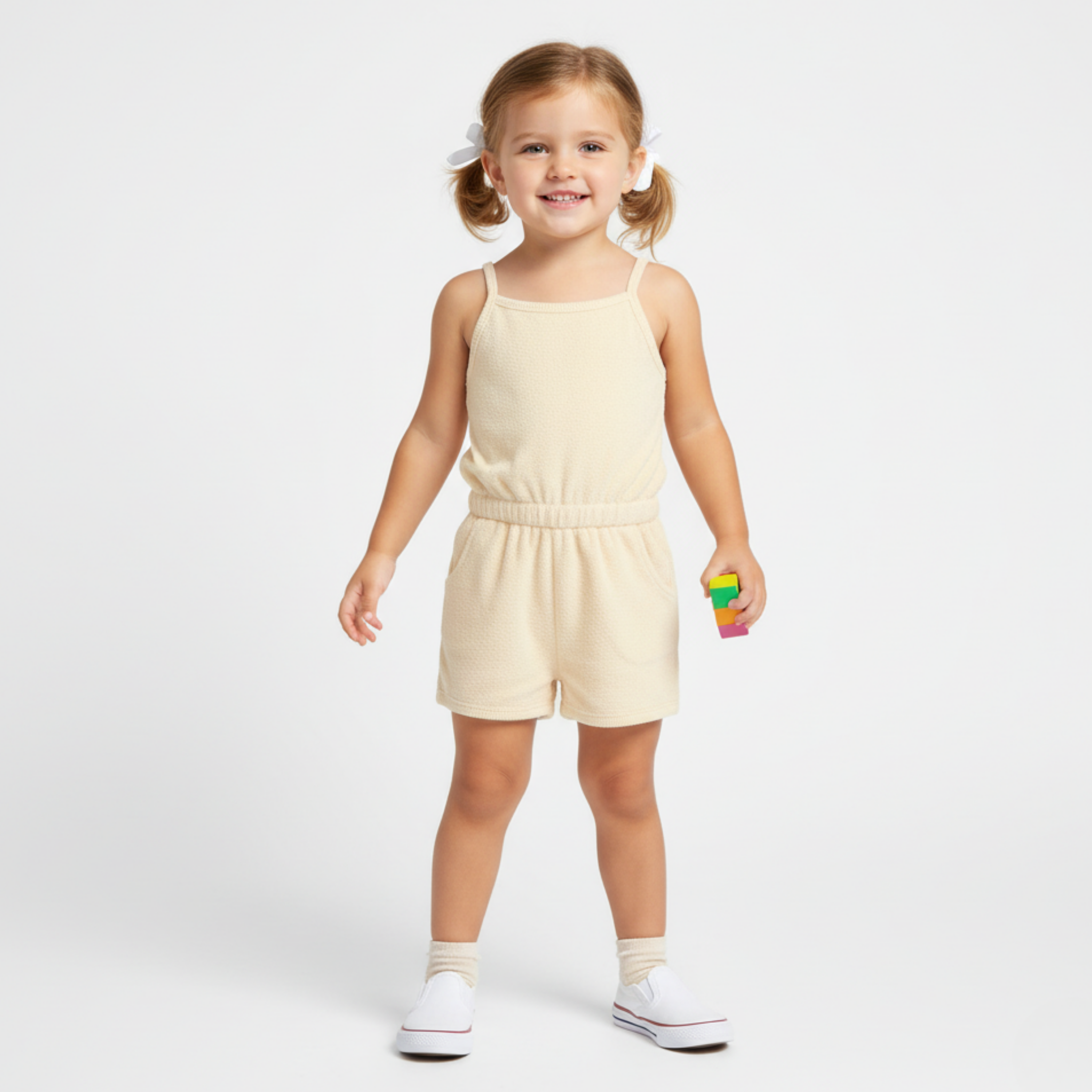 Makemake Organics - Organic Tank Romper - Butter Yellow