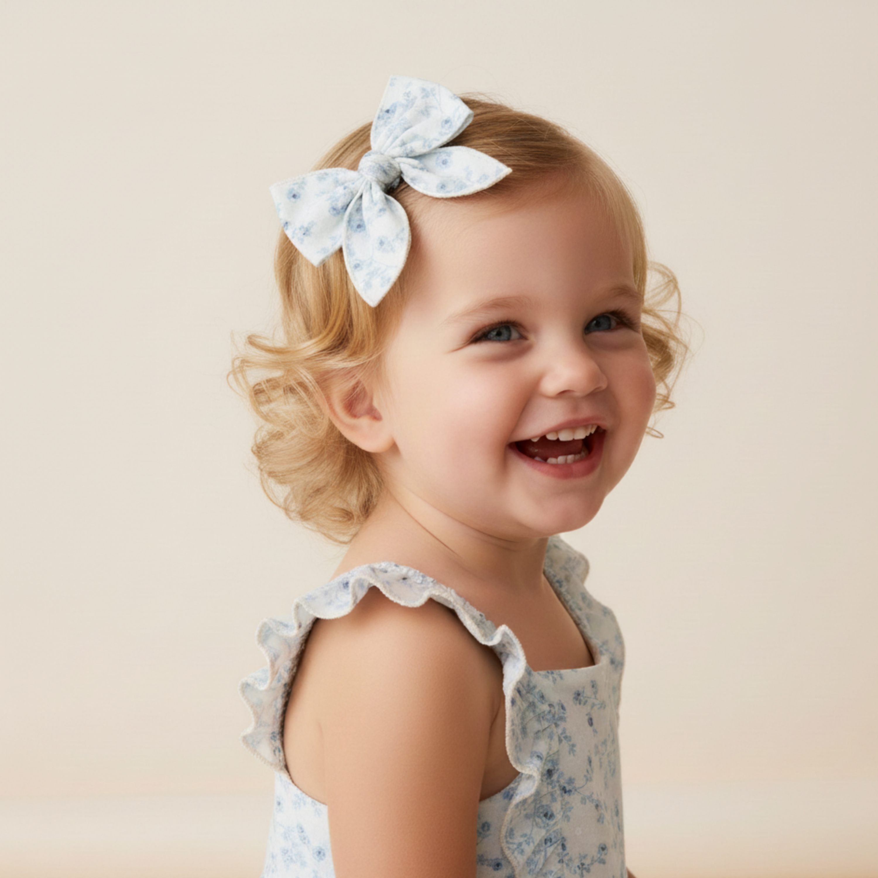 Makemake Organics - Organic Hair Bow Clip - Ivy Floral
