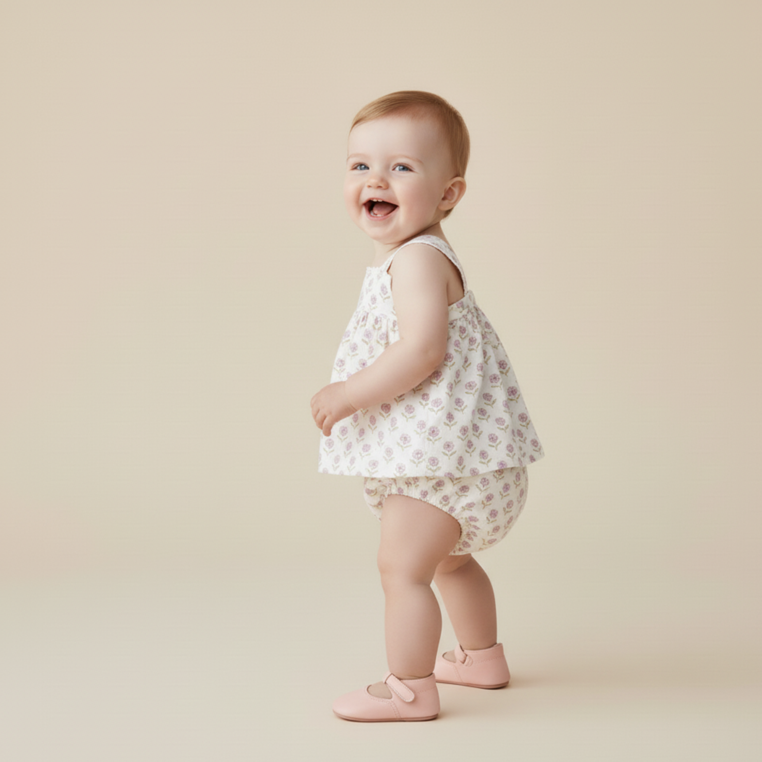 Makemake Organics - Organic Scalloped Top & Bloomers Set - Lavender