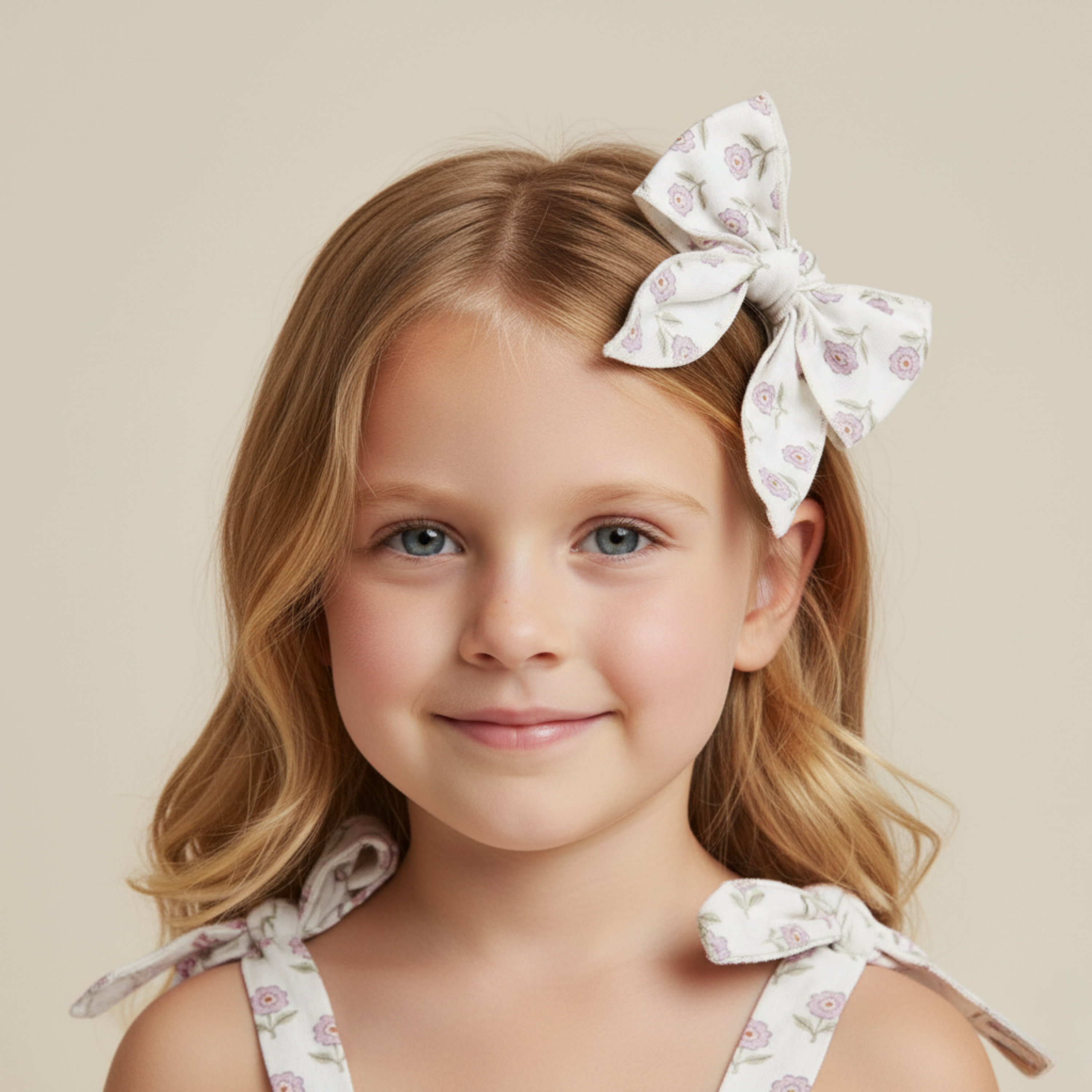 Makemake Organics - Organic Hair Bow Clip - Lavender