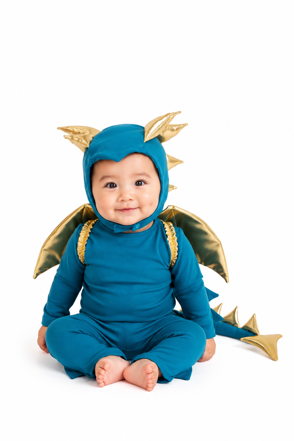 Band of the Wild Jade Blue and Gold Dragon Costume