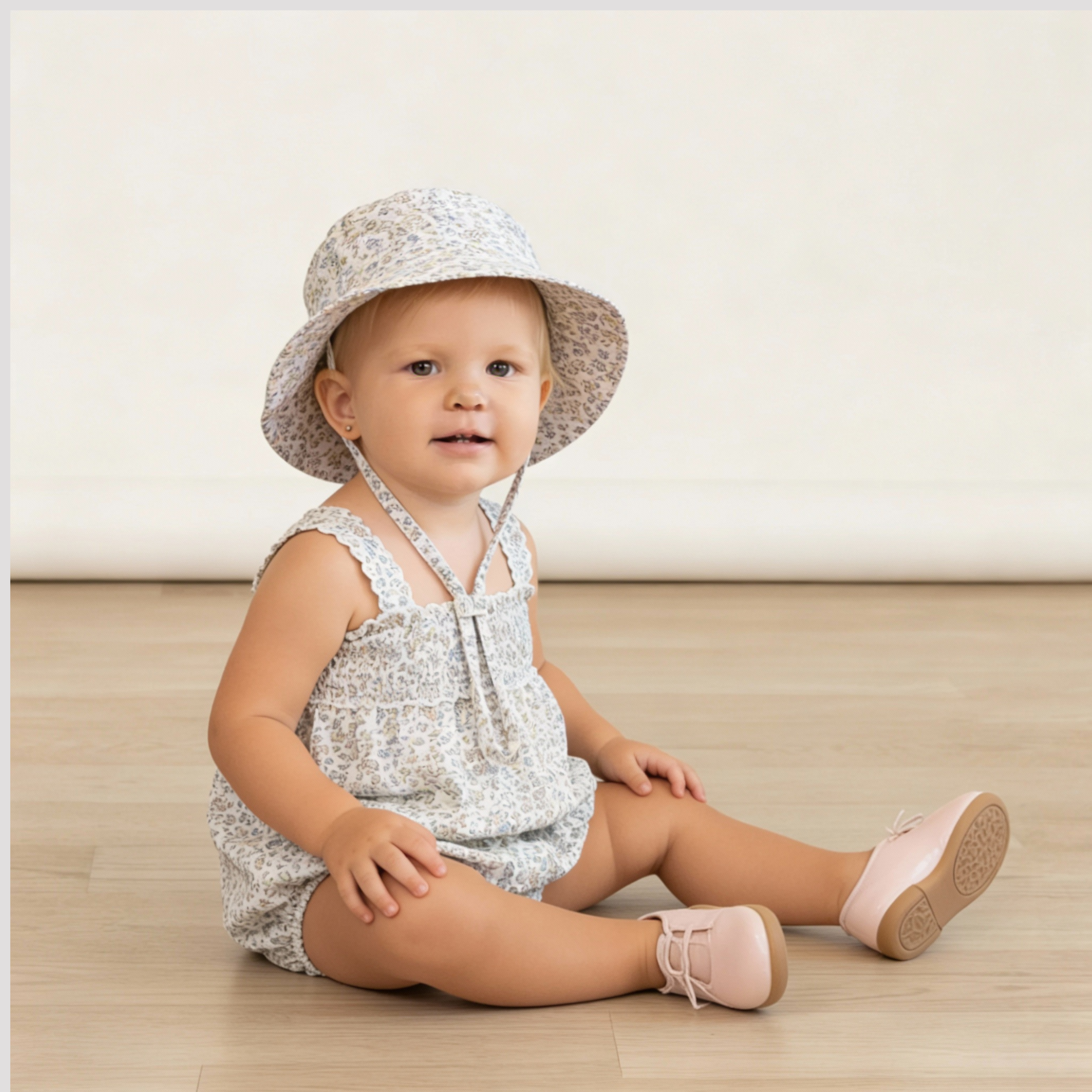Makemake Organics - Organic Bucket Sun Hat - Tulle Floral